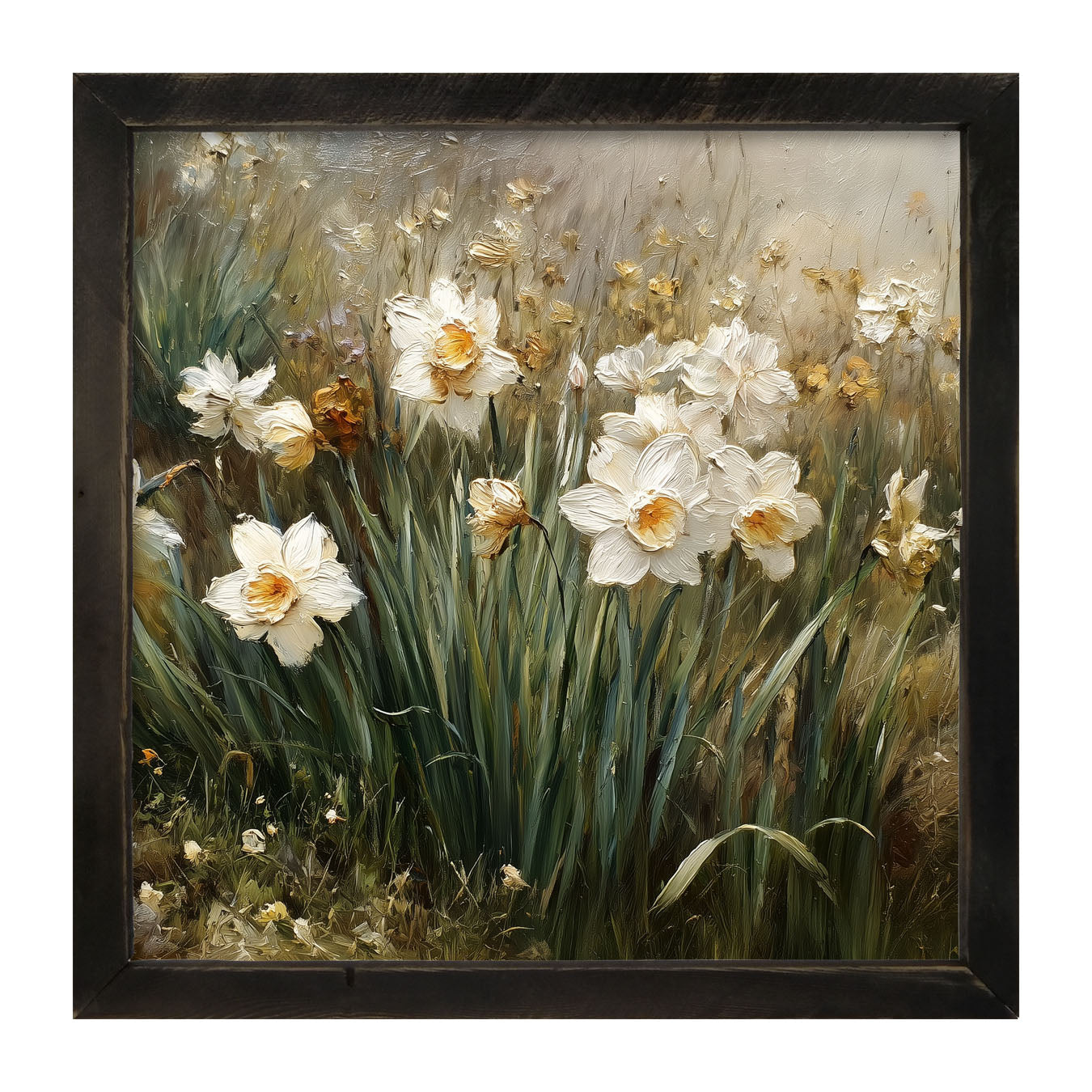 Patch of White Daffodils - Framed Art