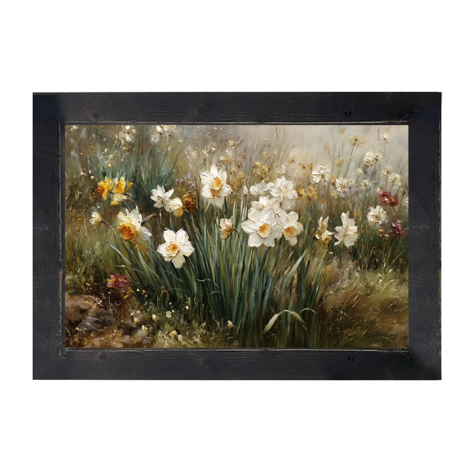 Patch of White Daffodils - Framed Art