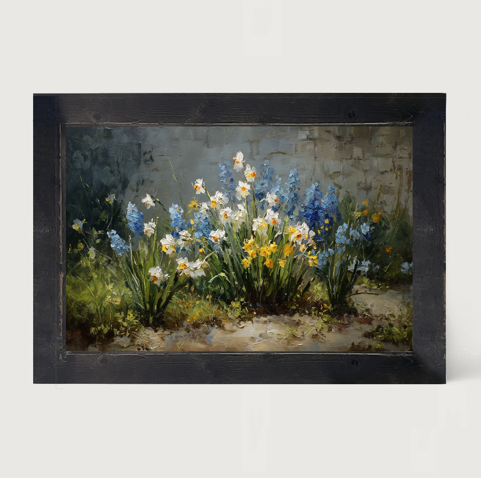 Patch of Blue and White Flowers