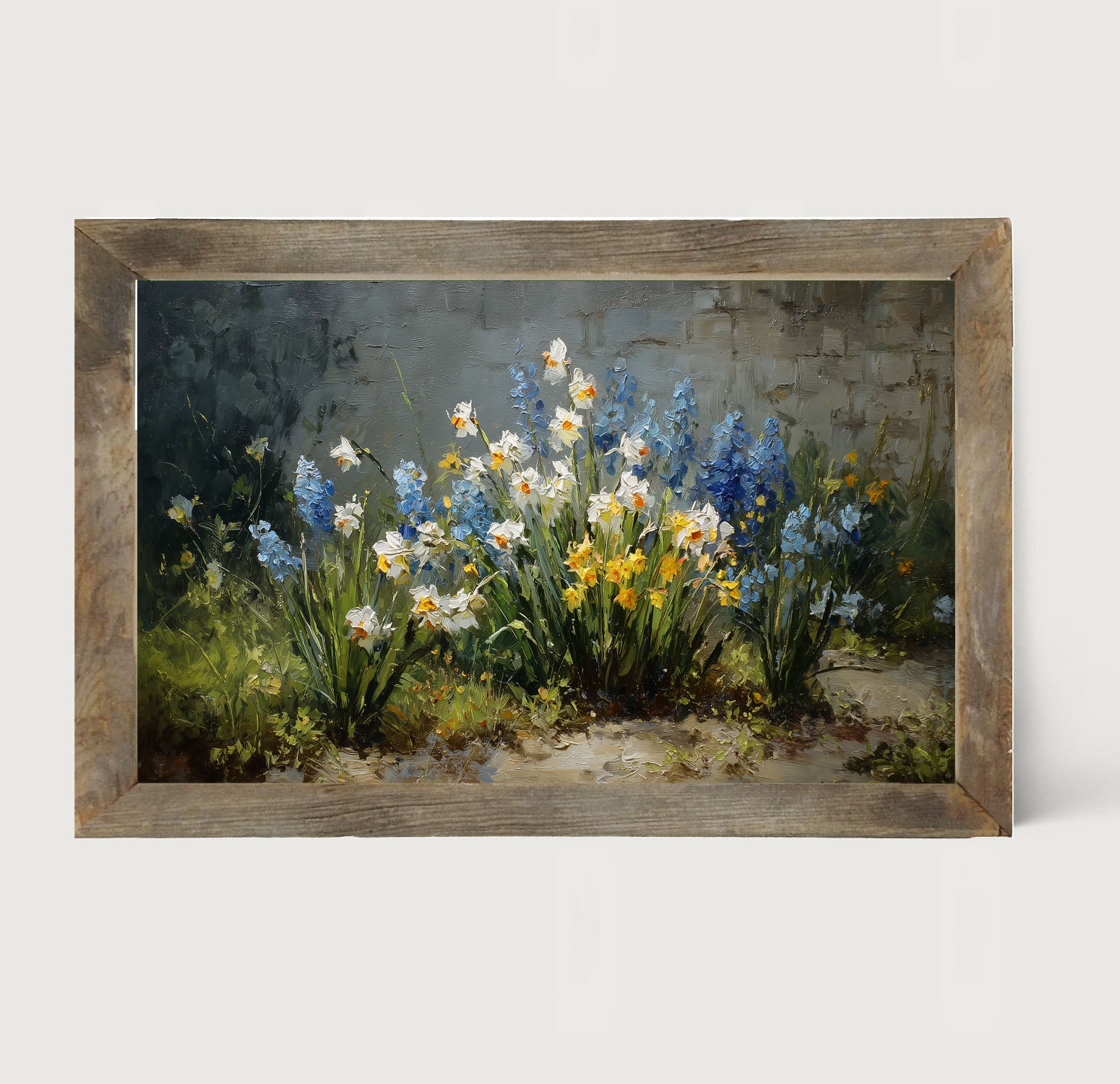 Patch of Blue and White Flowers