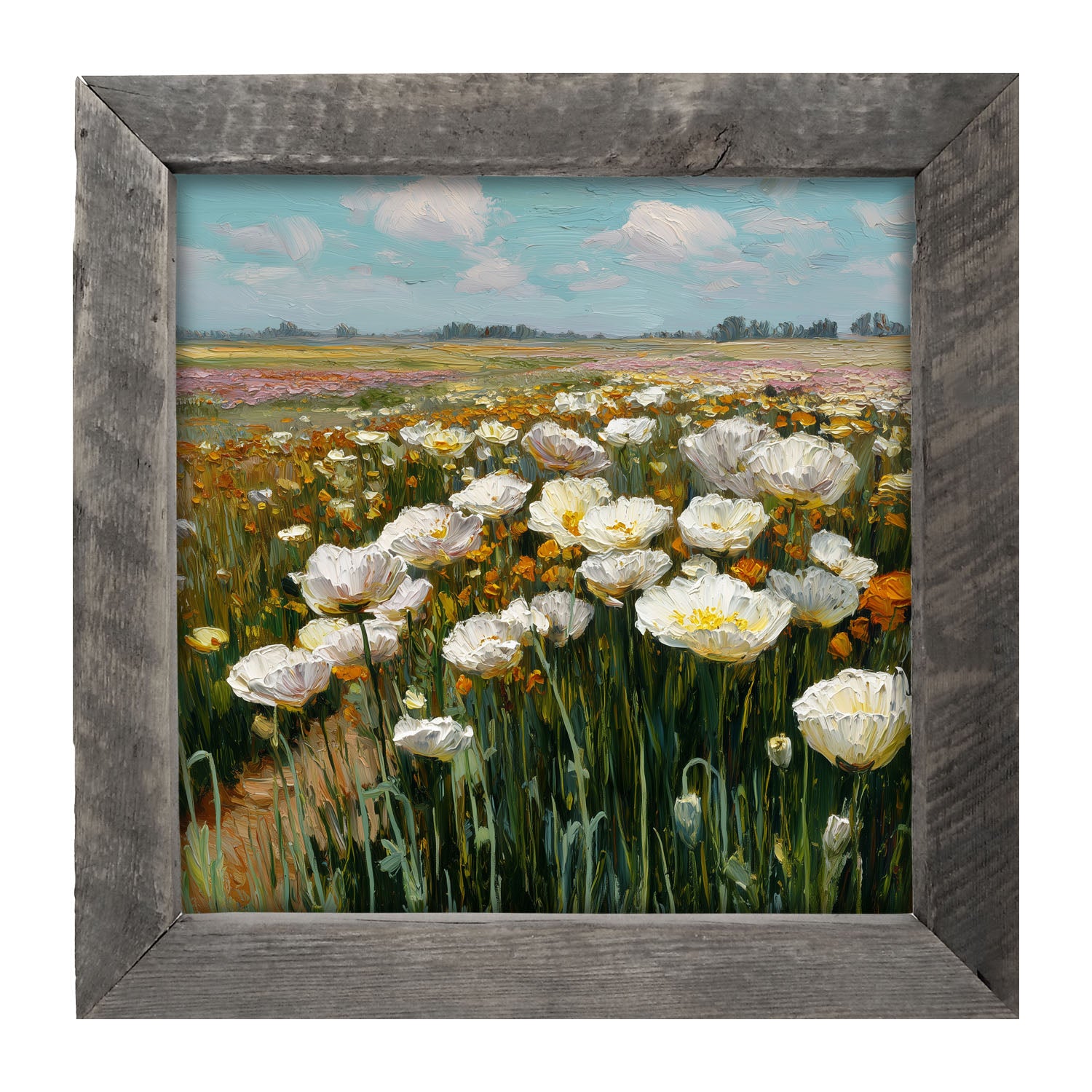 Country Fields of Wildflowers - Framed Art