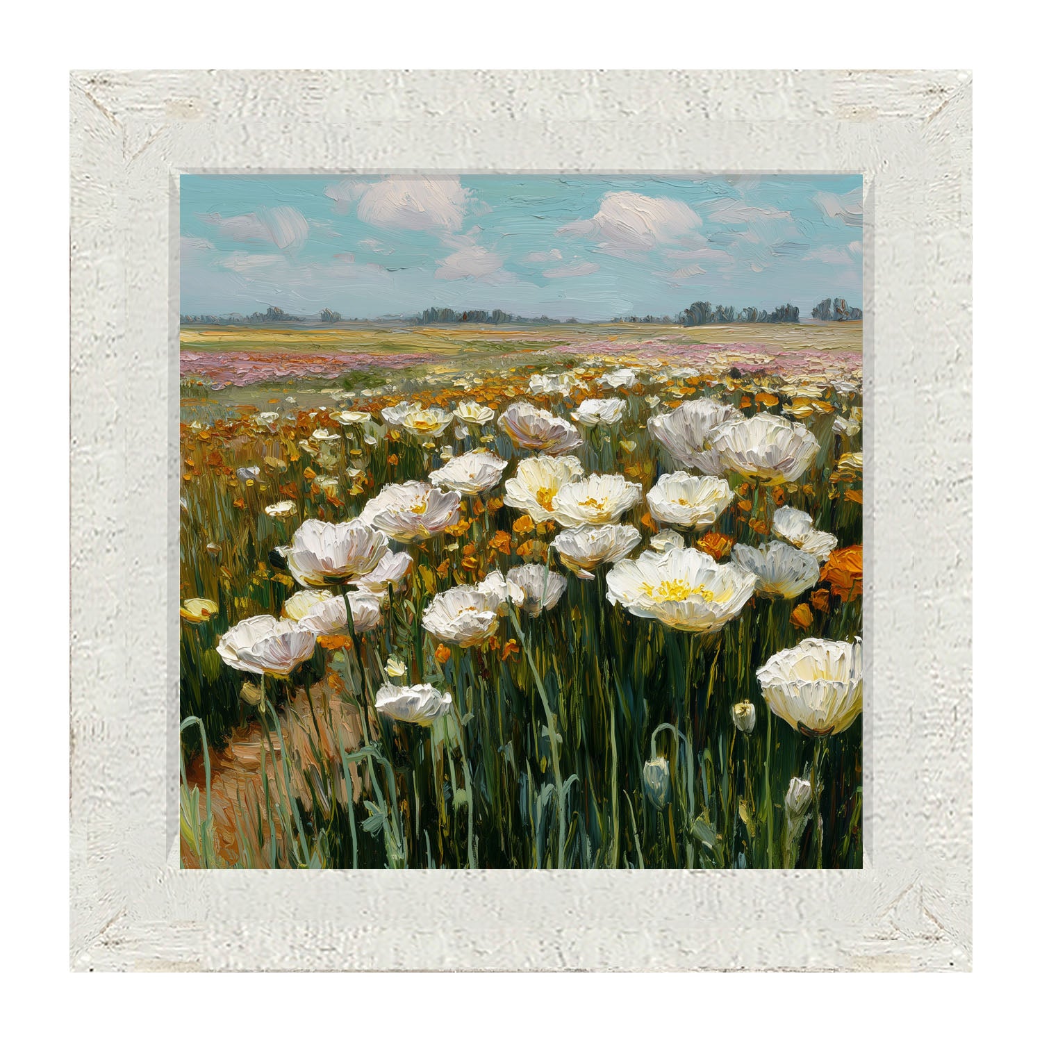 Country Fields of Wildflowers - Framed Art