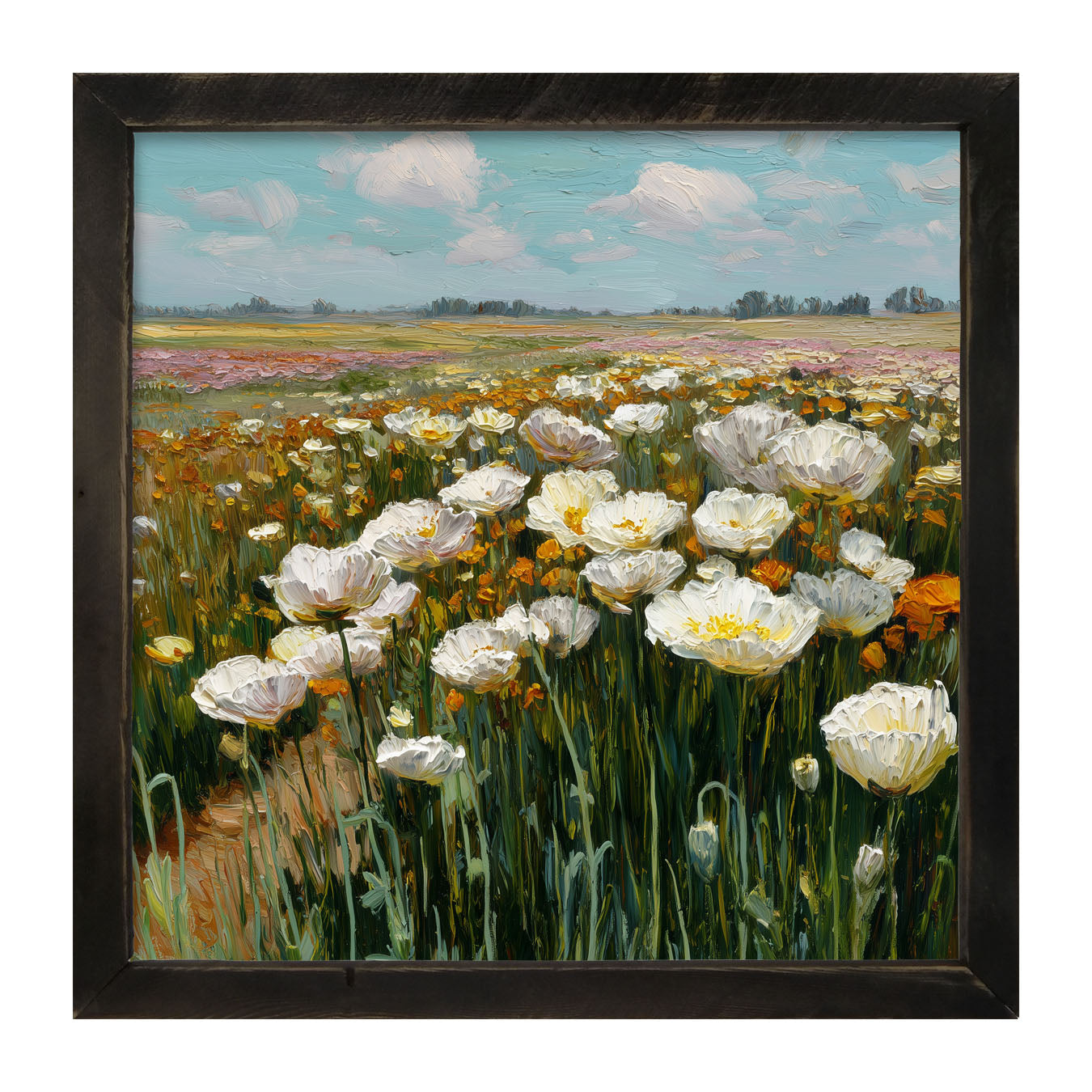 Country Fields of Wildflowers - Framed Art