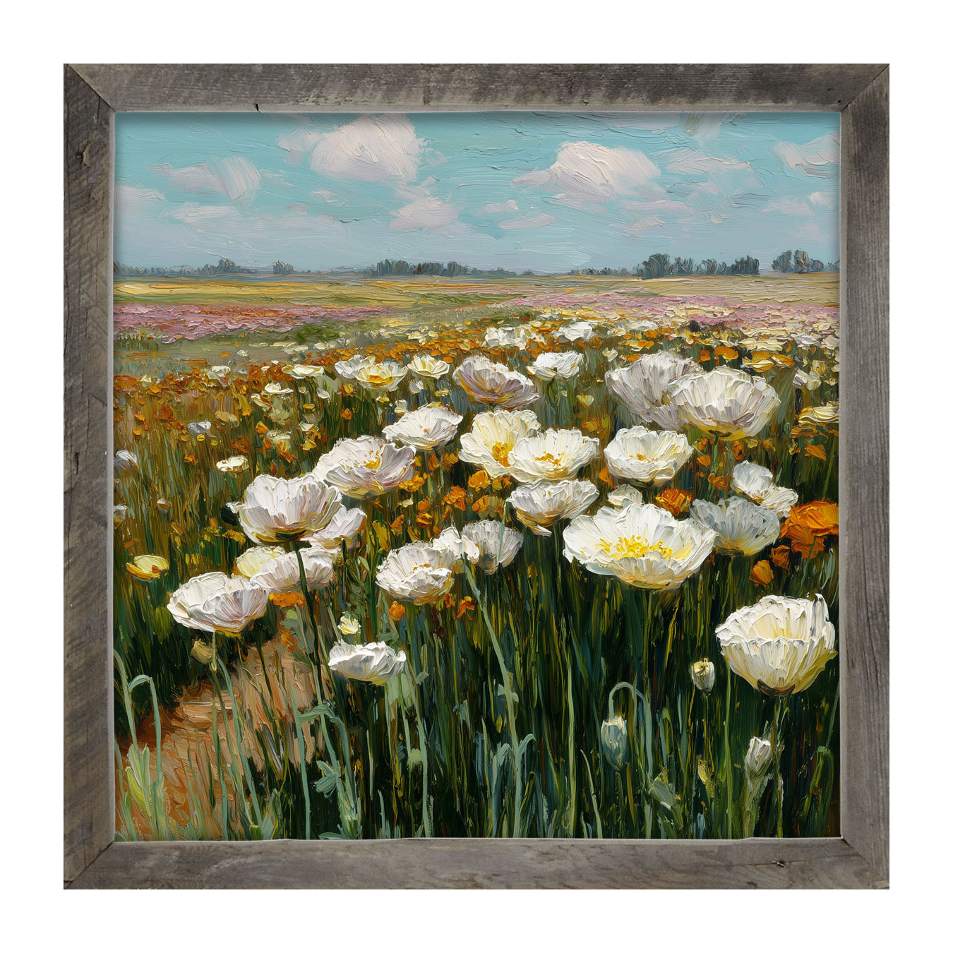Country Fields of Wildflowers - Framed Art