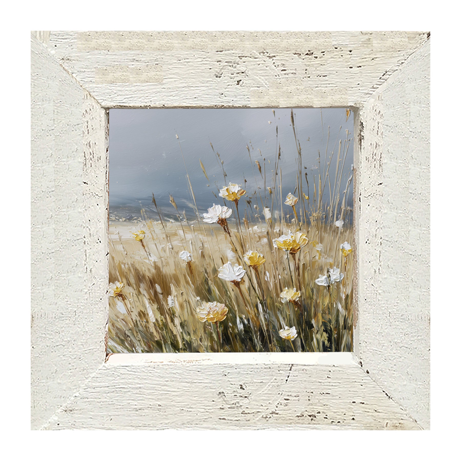 Wildflowers near Beach - Framed Art