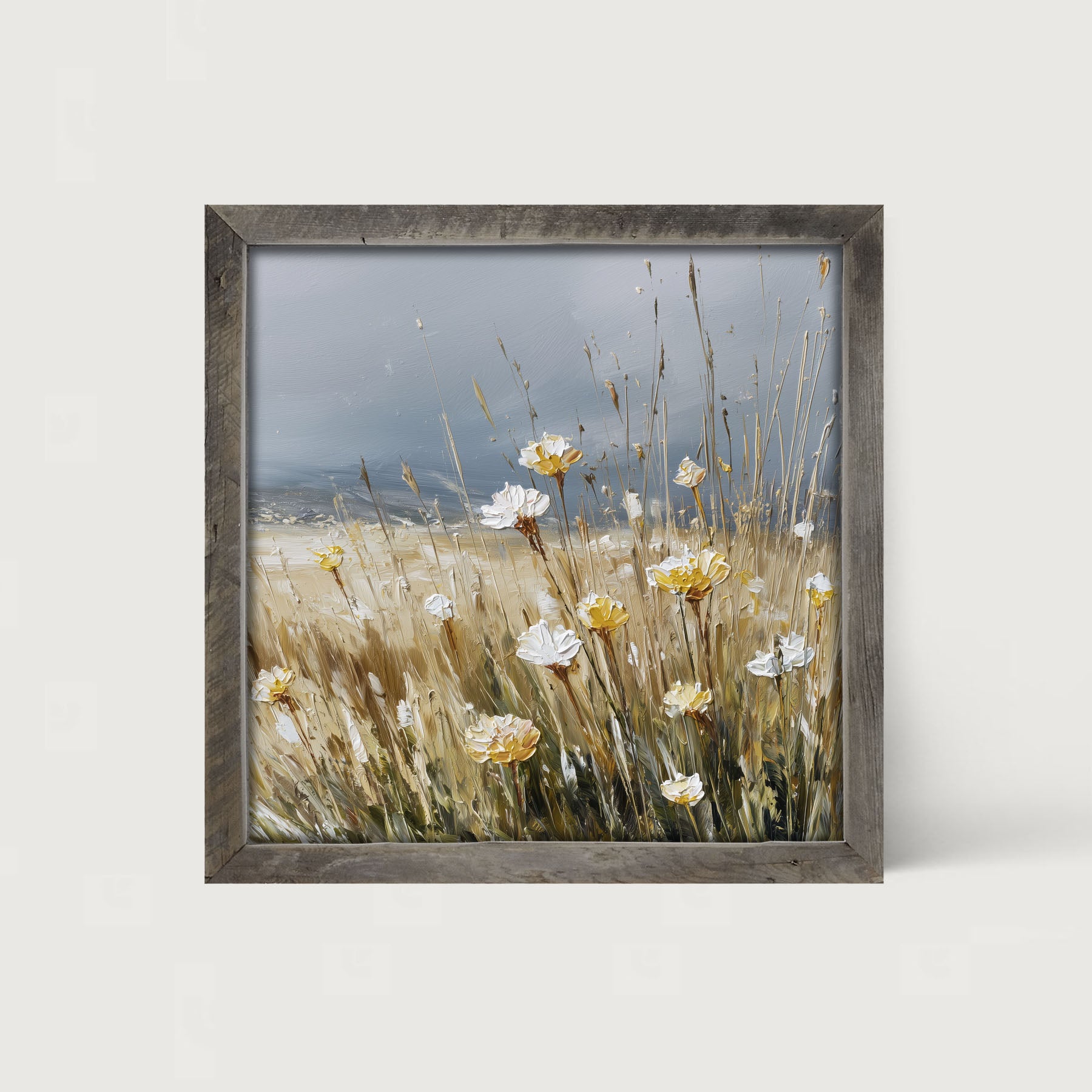 Wildflowers near Beach - Framed Art