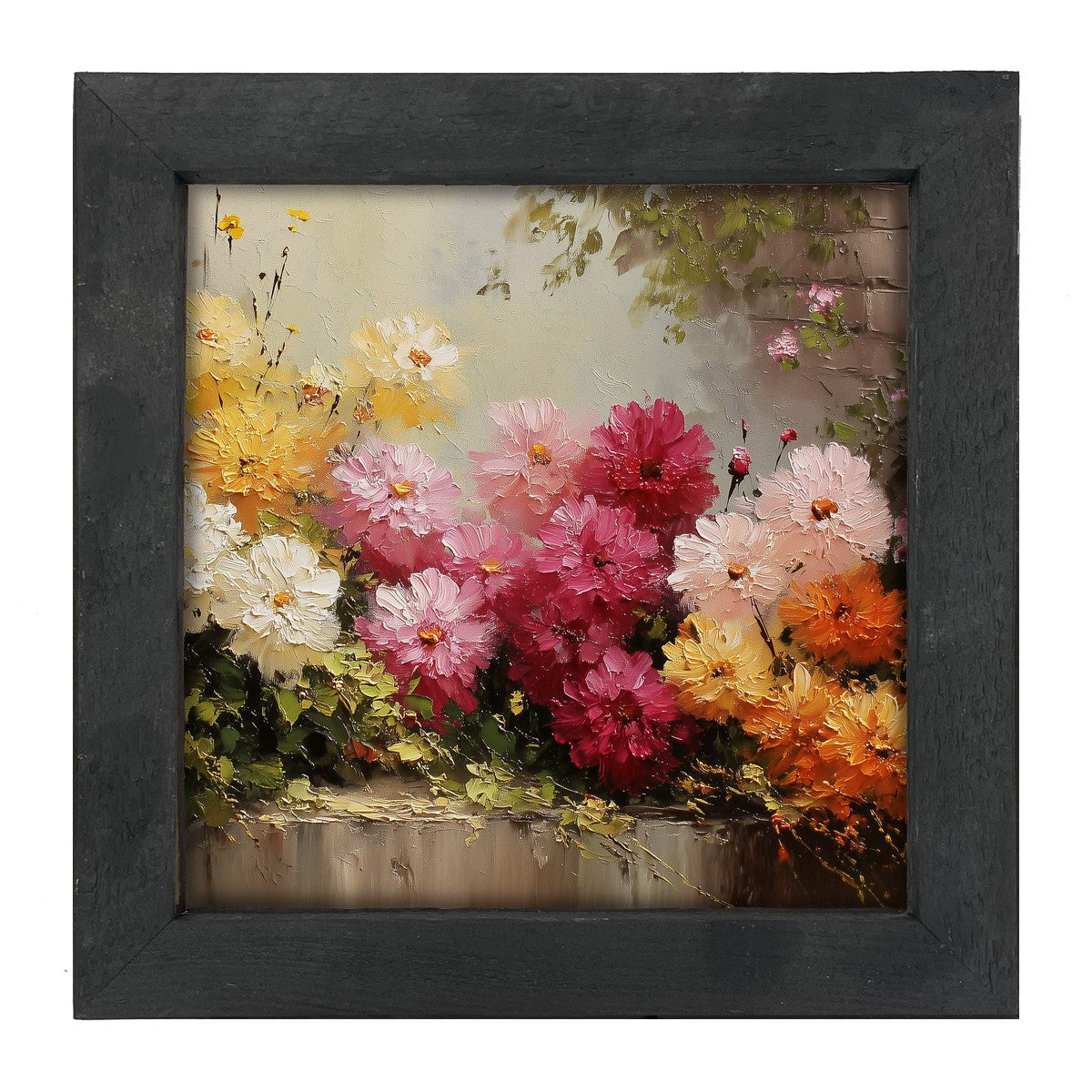 Garden Wall - Peonies - Framed Art