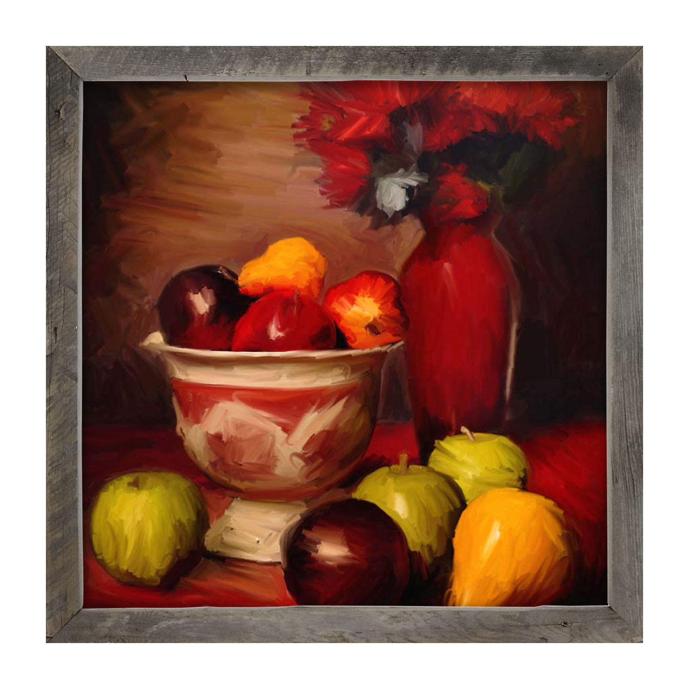 Red Vase - Framed art