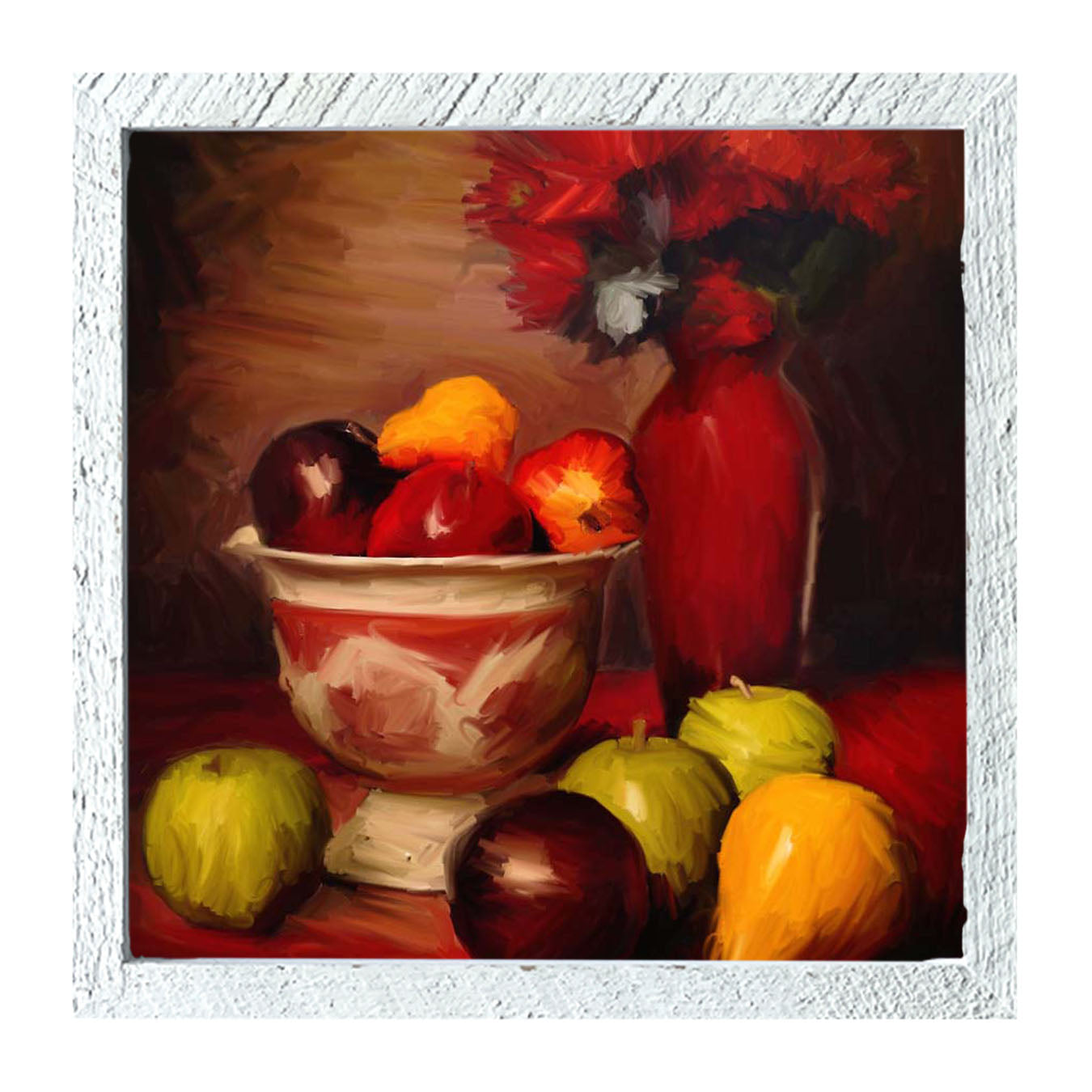 Red Vase - Framed art
