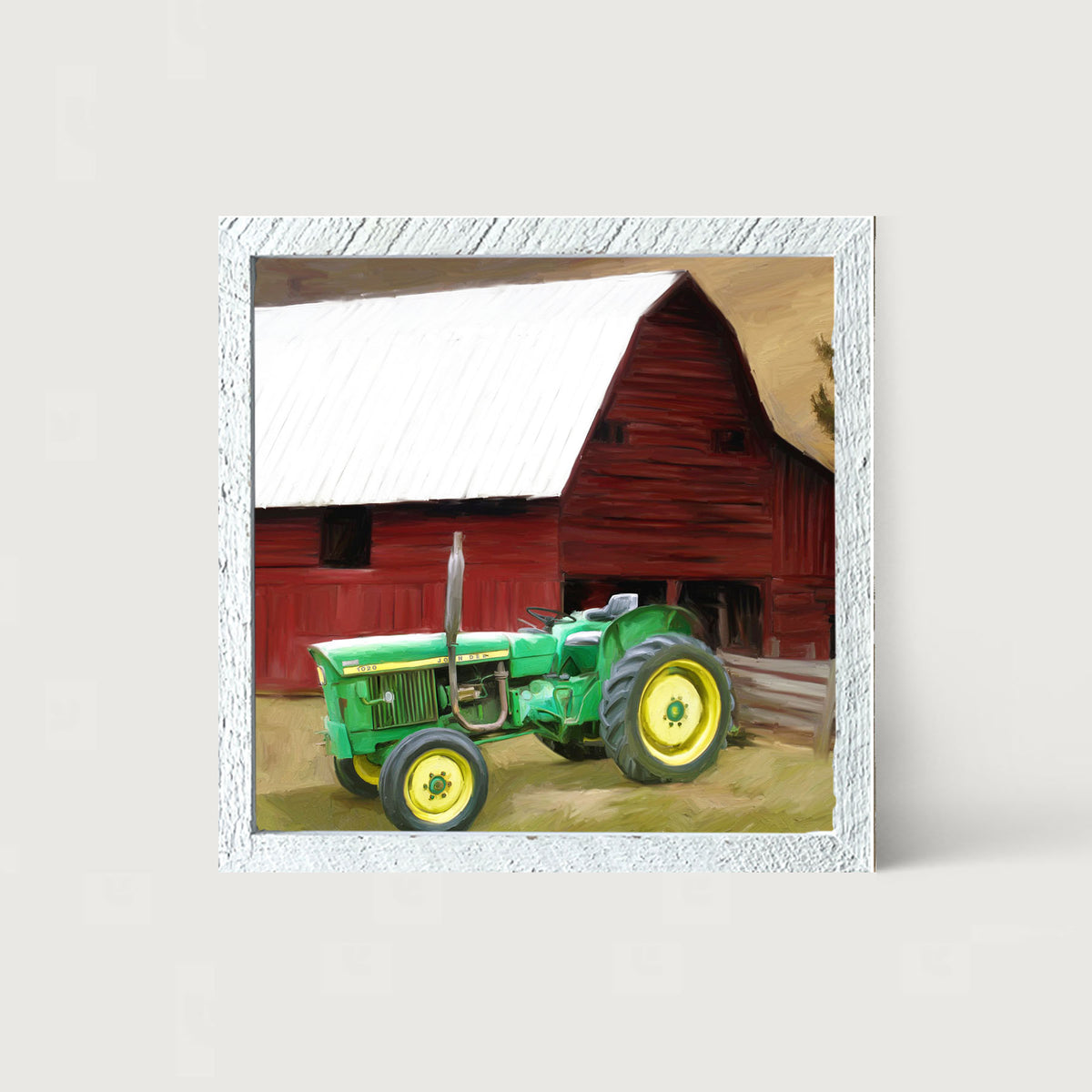 Vintage Green Tractor - Framed art