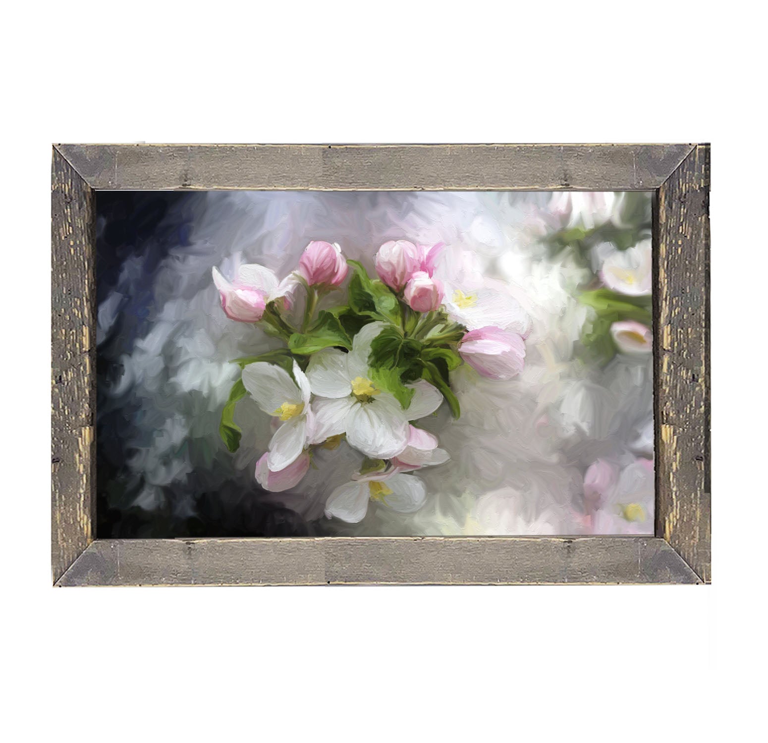 White and Pink Blooms- Framed art