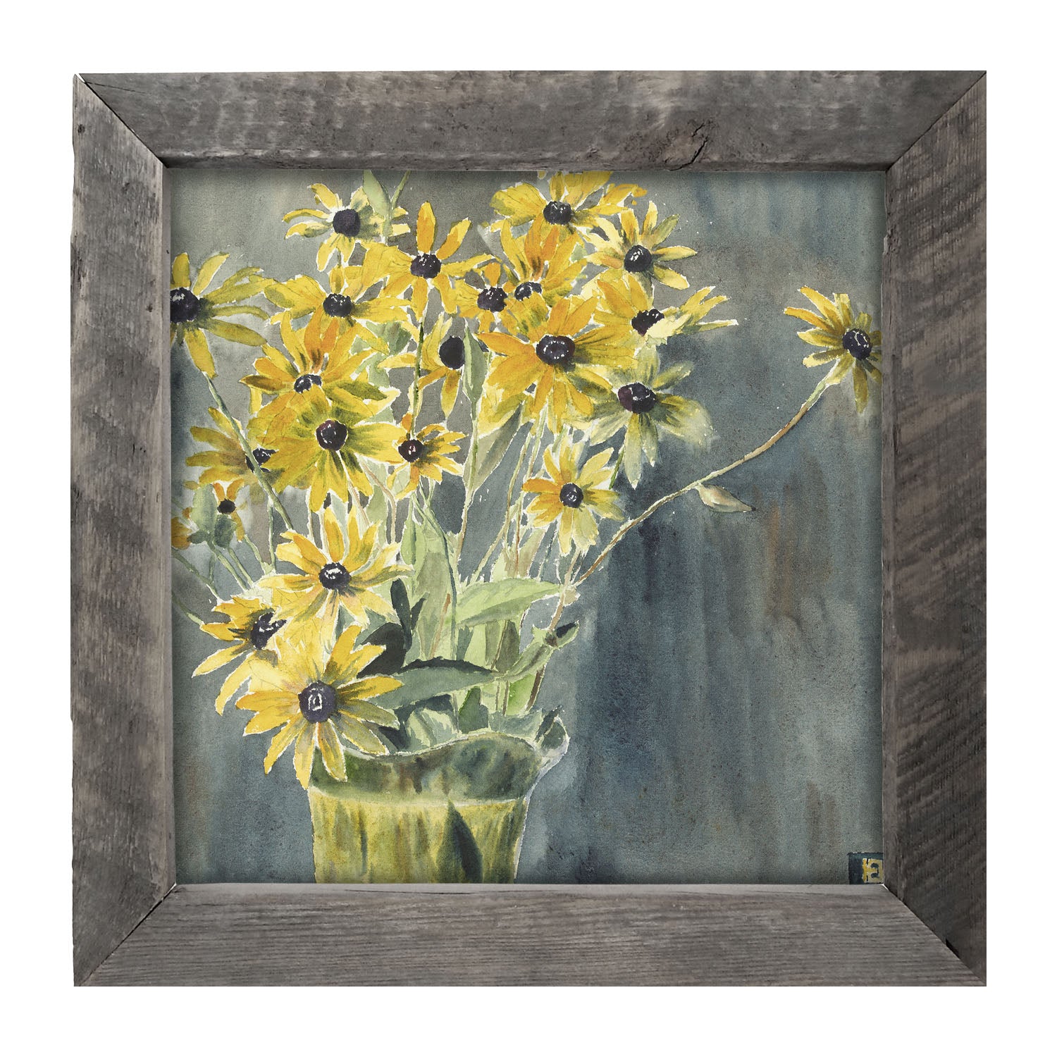 Watercolor Black Eyed Susans - Framed art