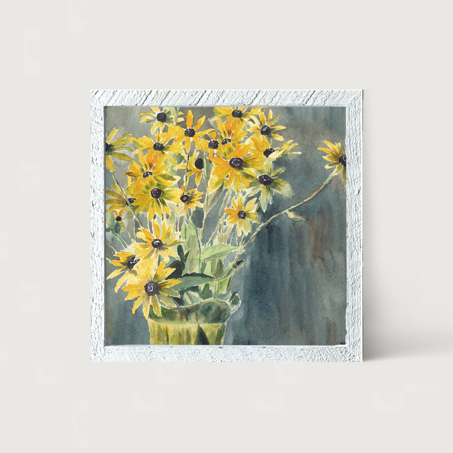 Watercolor Black Eyed Susans - Framed art