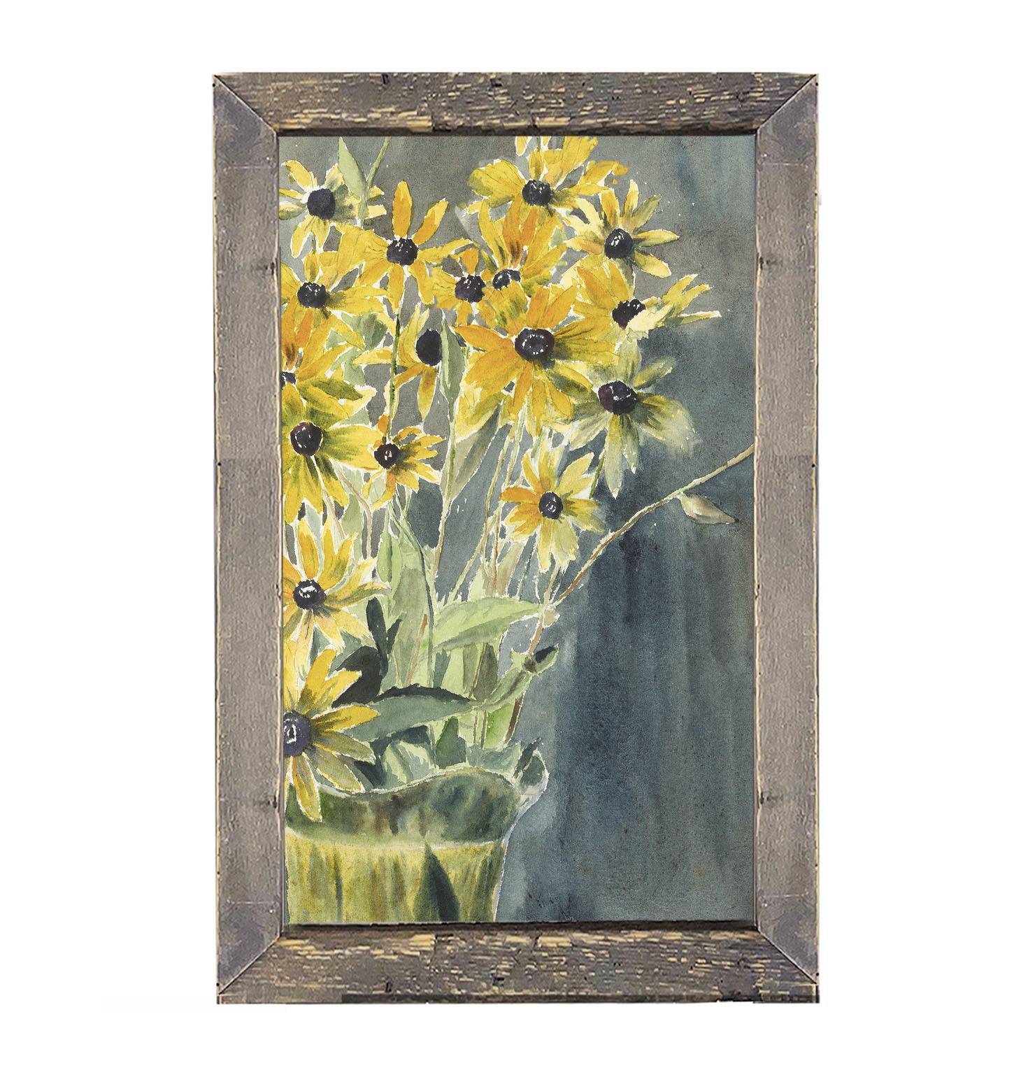 Watercolor Black Eyed Susans - Framed art