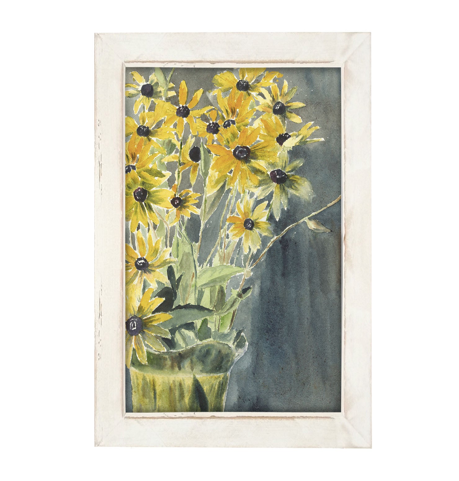 Watercolor Black Eyed Susans - Framed art