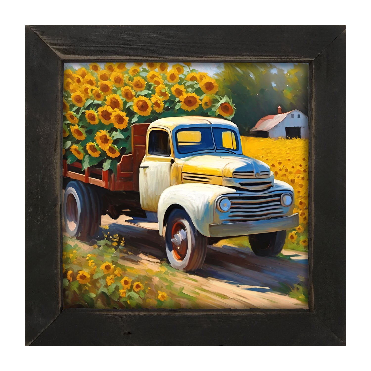 Sunflowers to market - Framed art