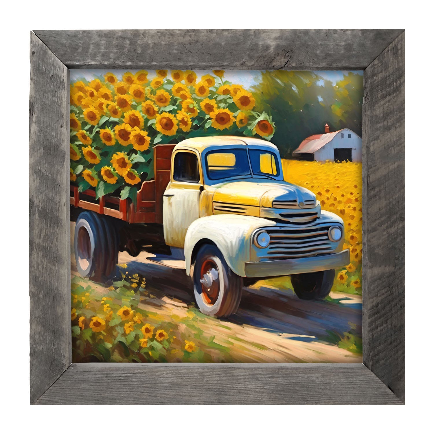 Sunflowers to market - Framed art