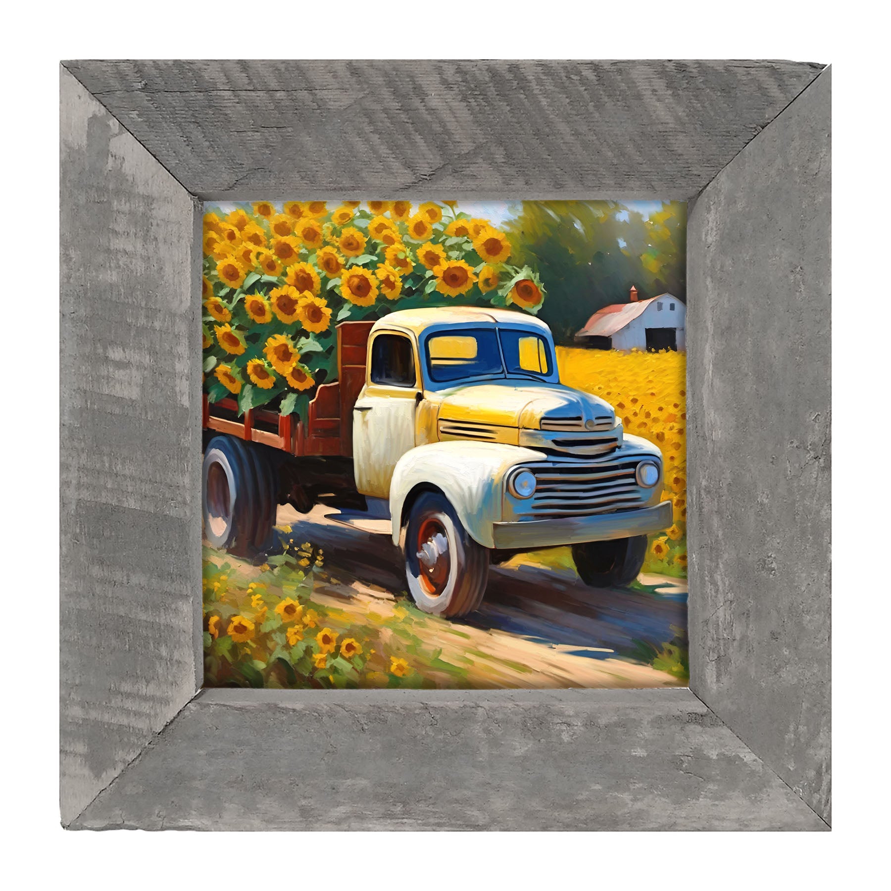 Sunflowers to market - Framed art