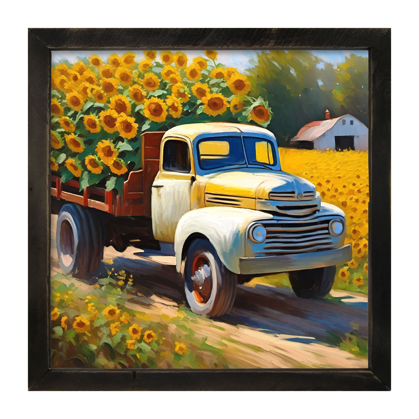 Sunflowers to market - Framed art