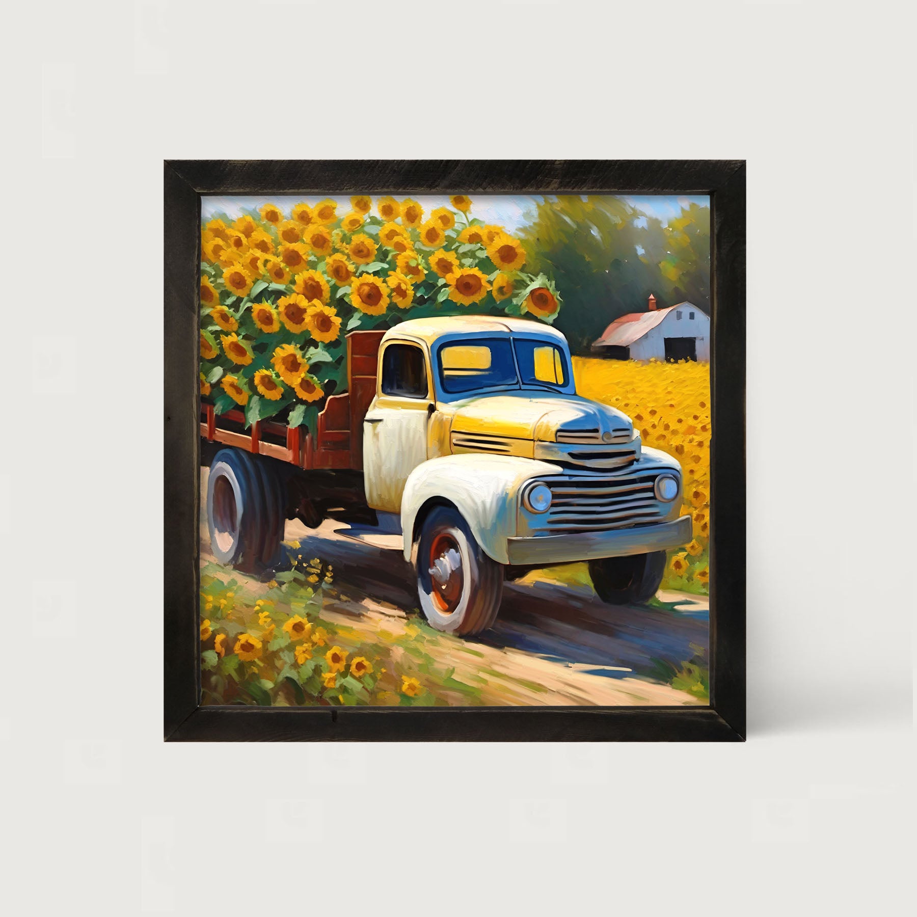 Sunflowers to market - Framed art