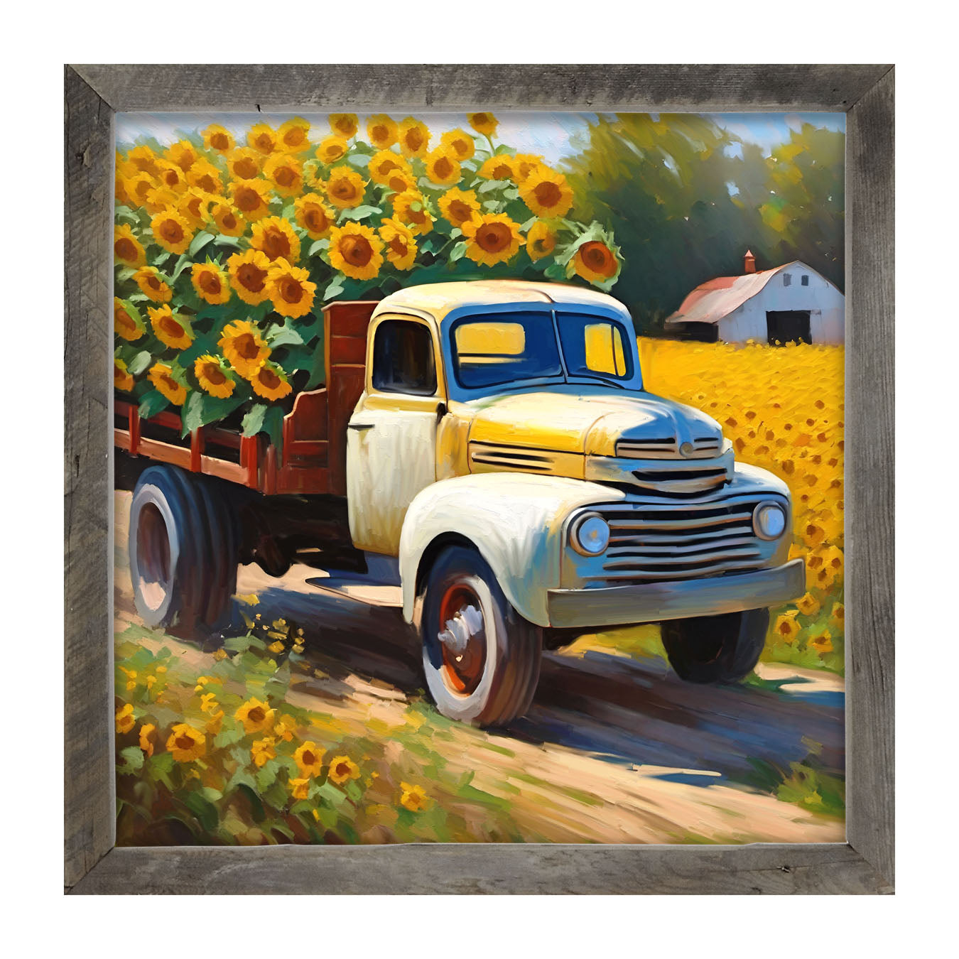 Sunflowers to market - Framed art