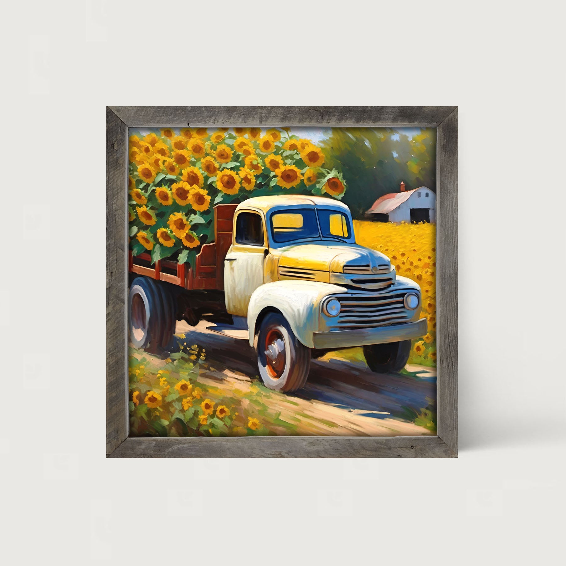 Sunflowers to market - Framed art