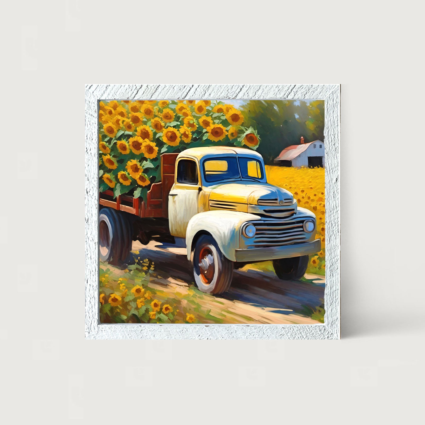 Sunflowers to market - Framed art