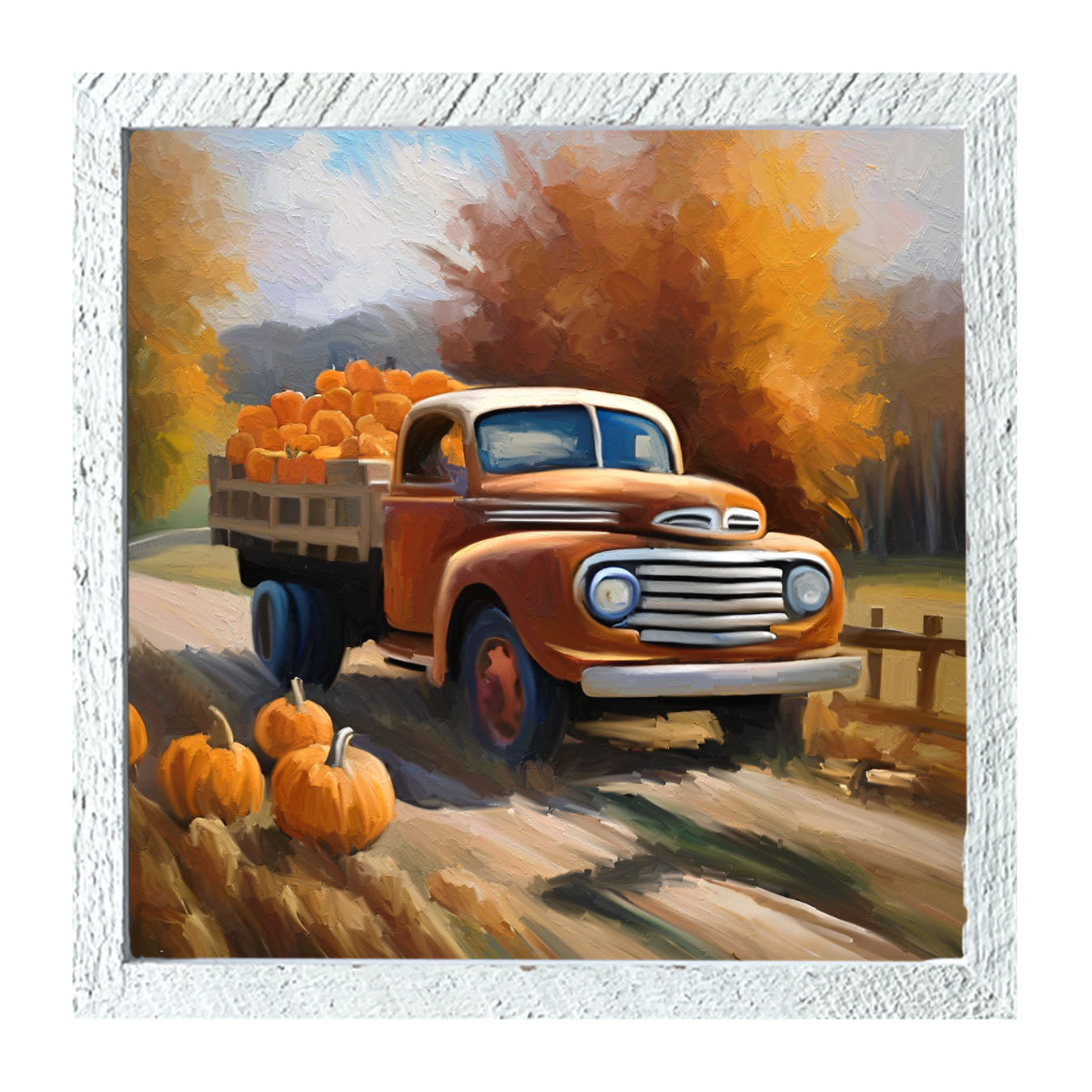 Stakebed of Pumpkins - Framed art