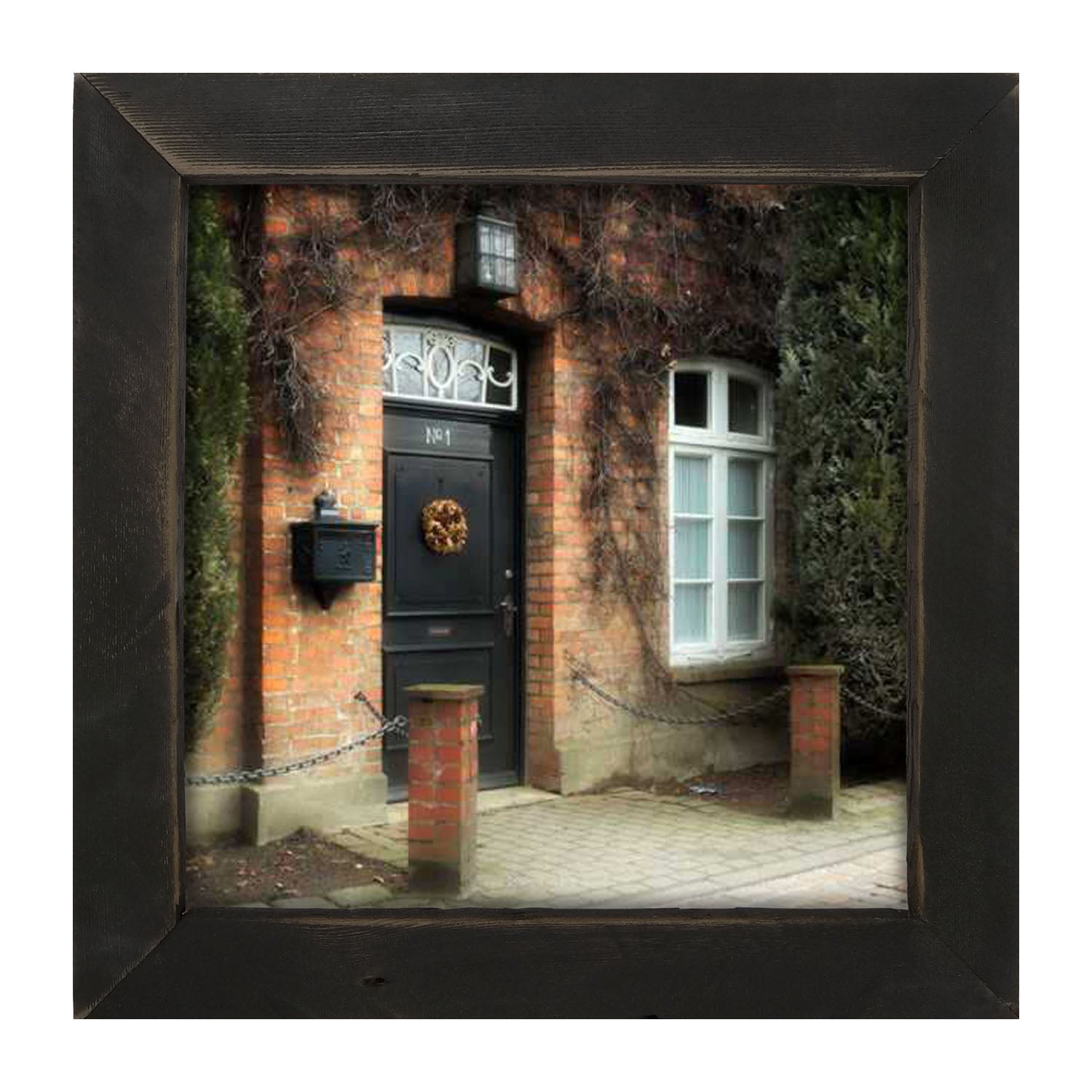 Tuscany Black Door - Framed art