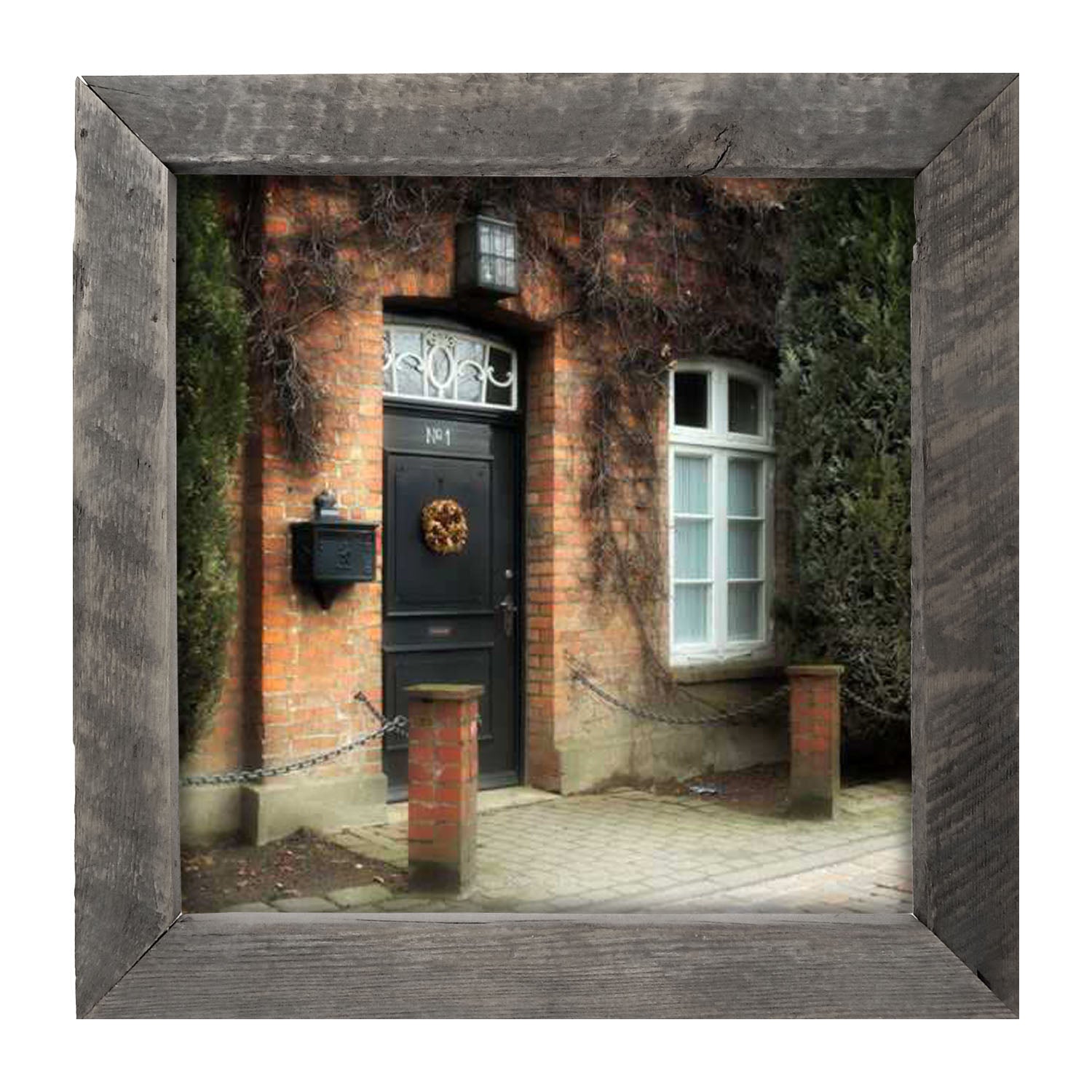 Tuscany Black Door - Framed art