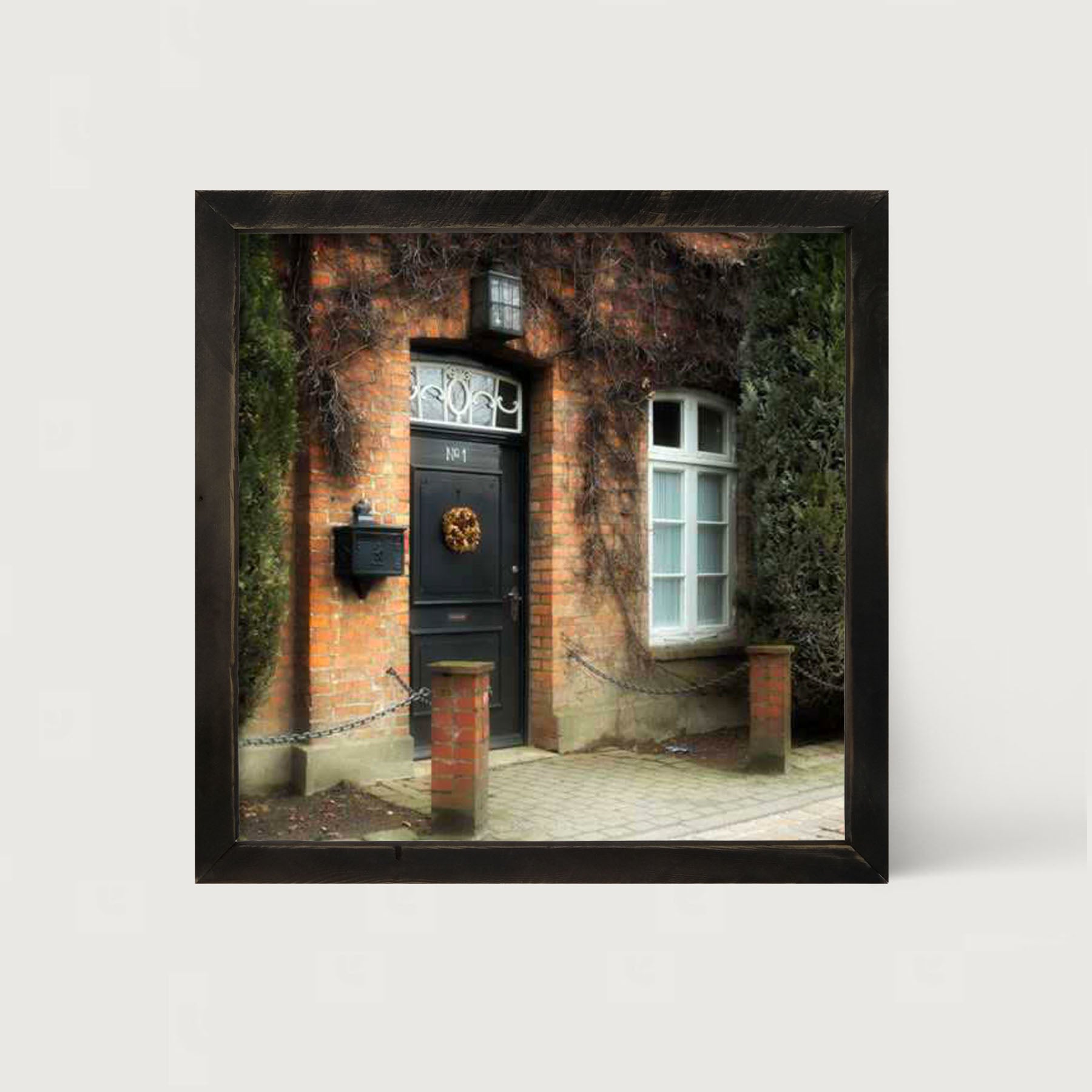 Tuscany Black Door - Framed art