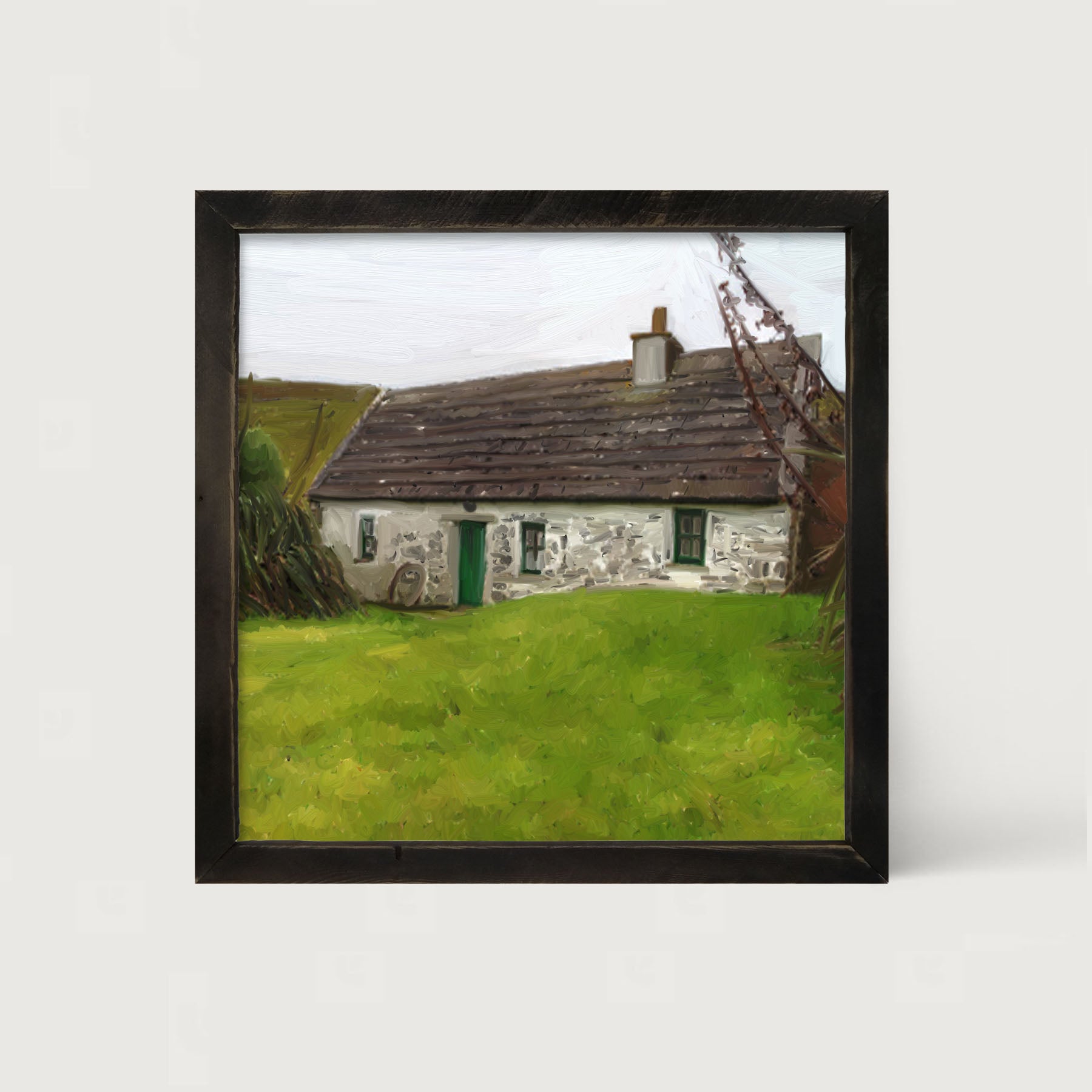 Gray Cottage - Framed art