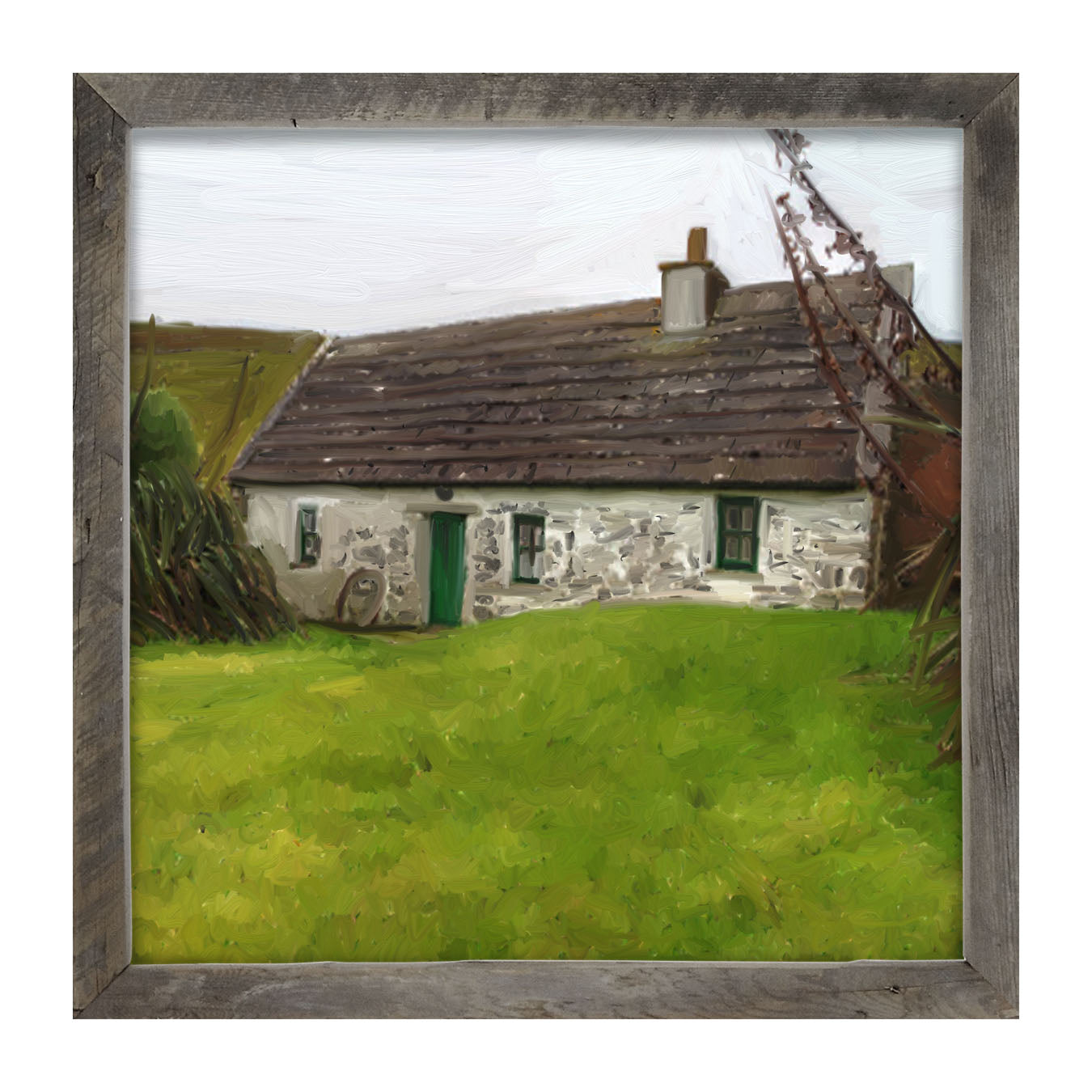 Gray Cottage - Framed art