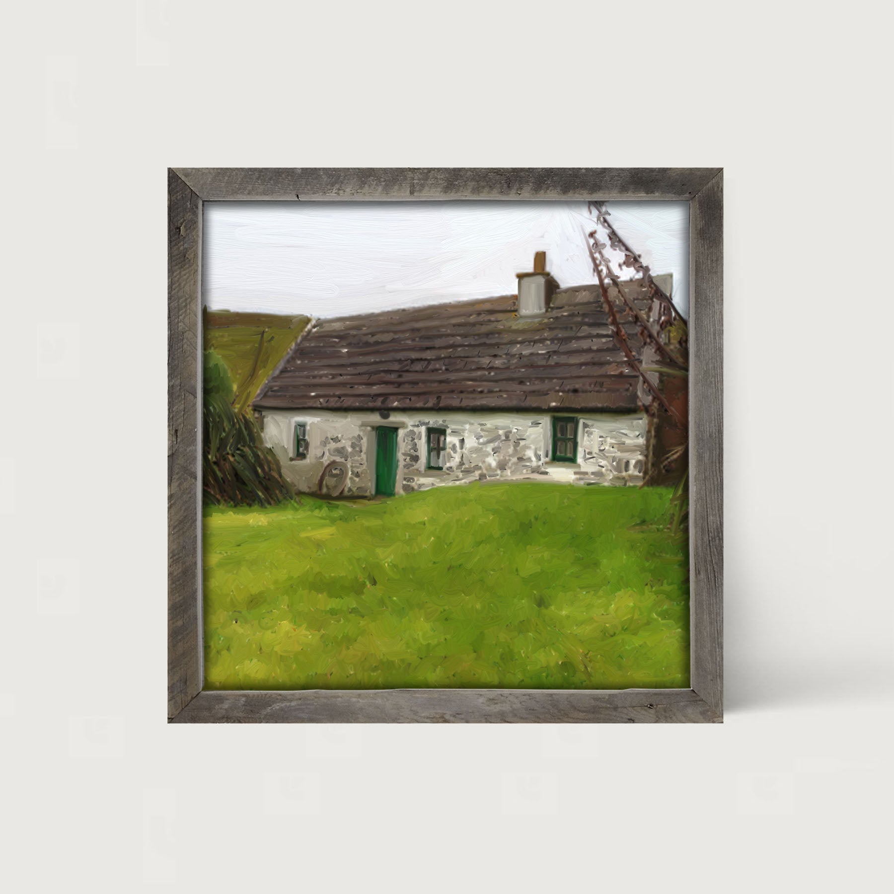 Gray Cottage - Framed art