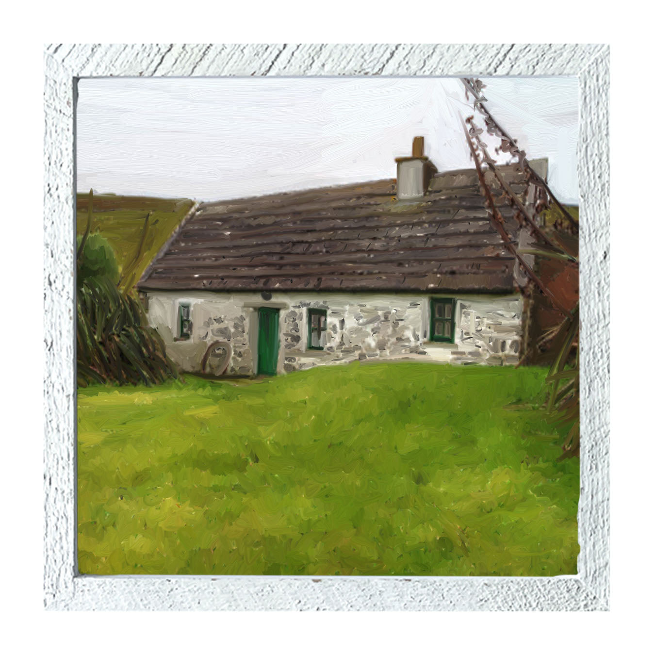 Gray Cottage - Framed art