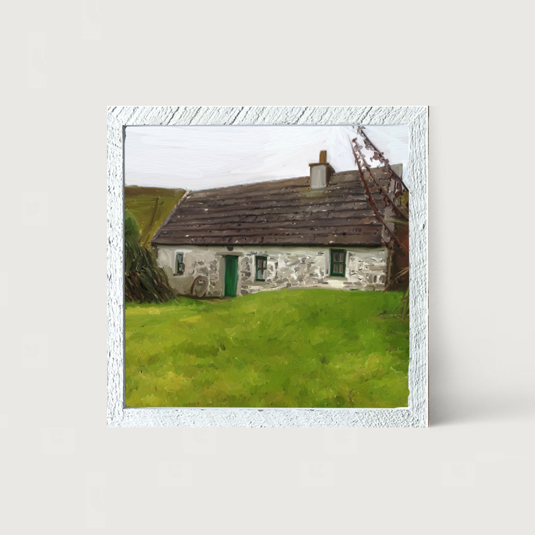 Gray Cottage - Framed art