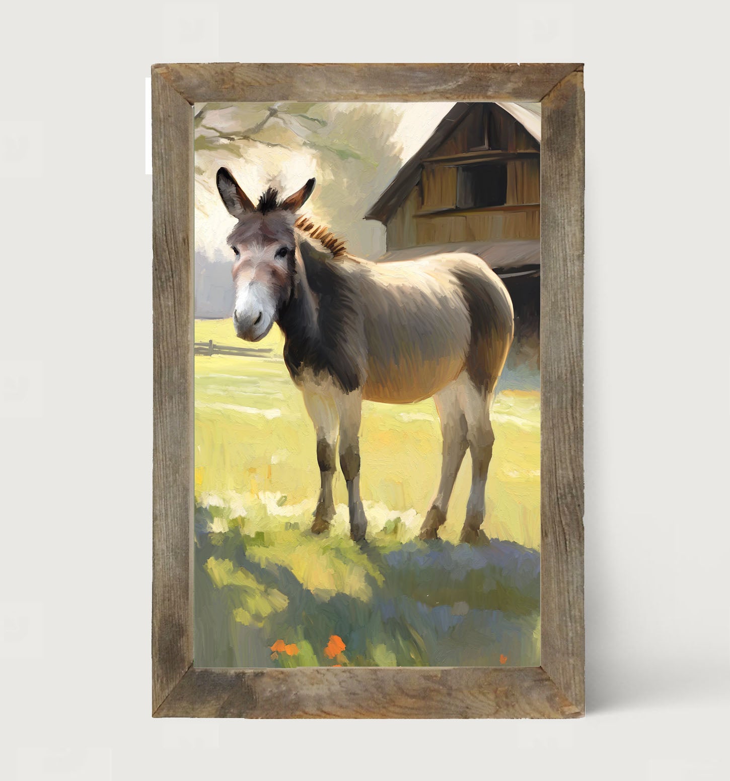 Barn Donkey - Framed Art