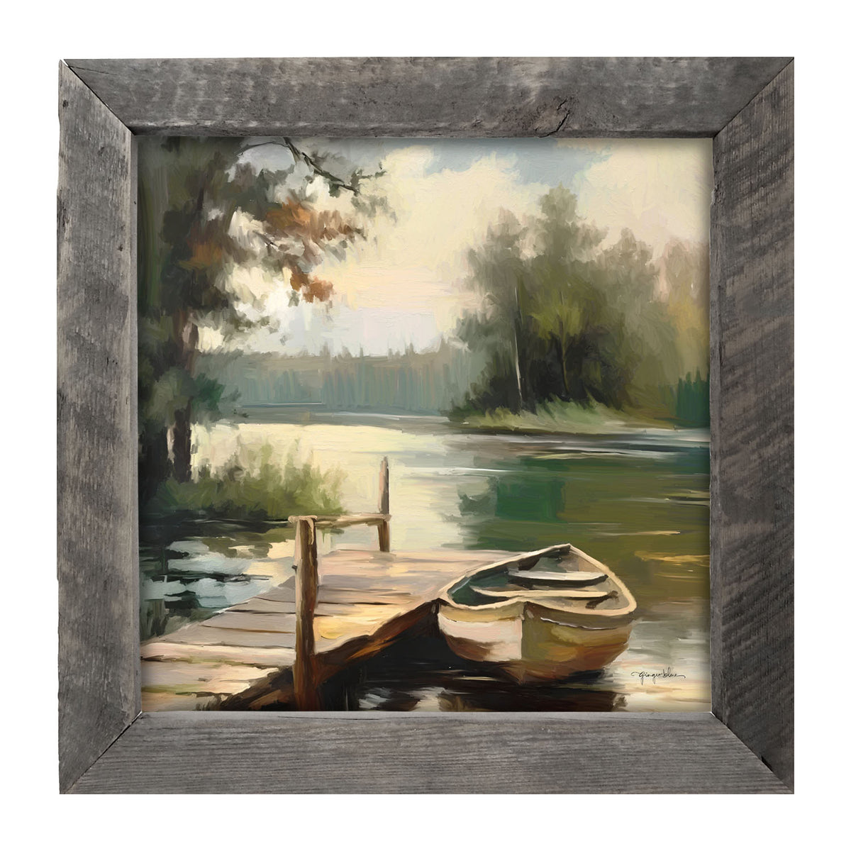 Dockside View - Framed art