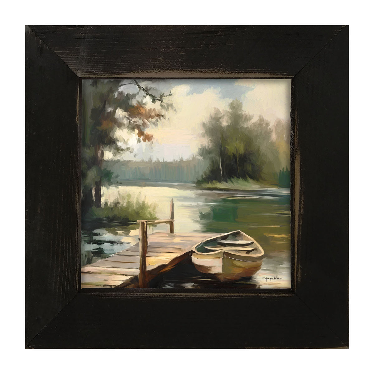 Dockside View - Framed art