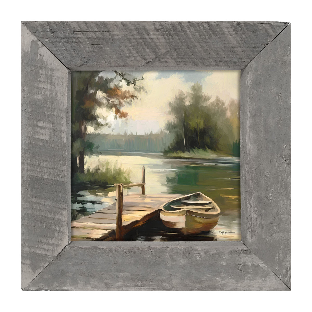 Dockside View - Framed art