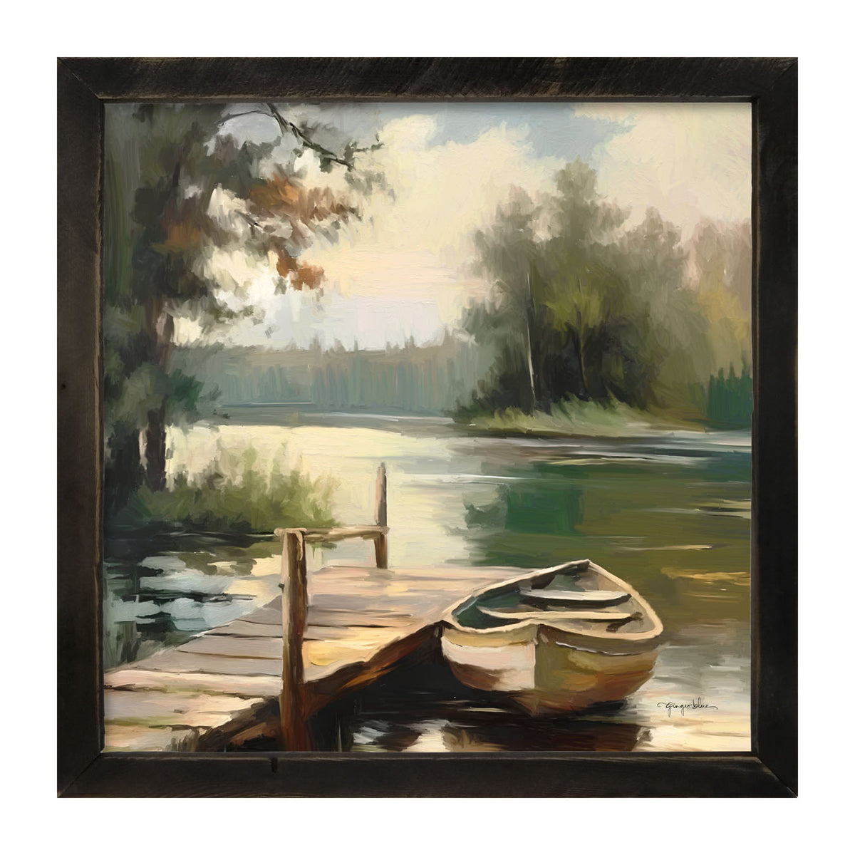 Dockside View - Framed art
