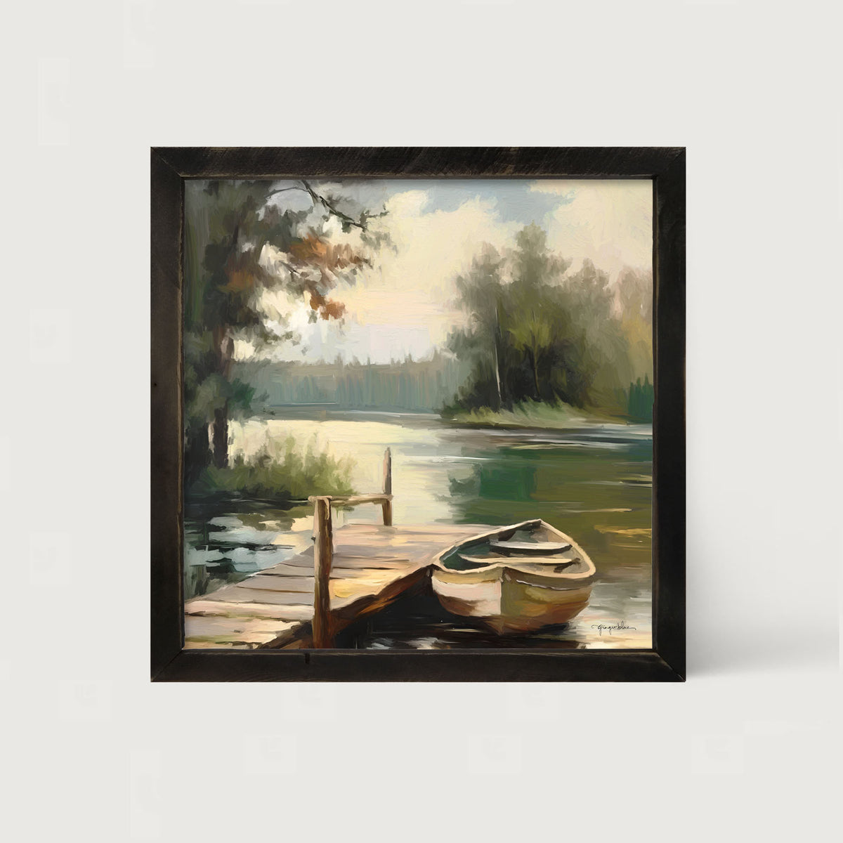 Dockside View - Framed art
