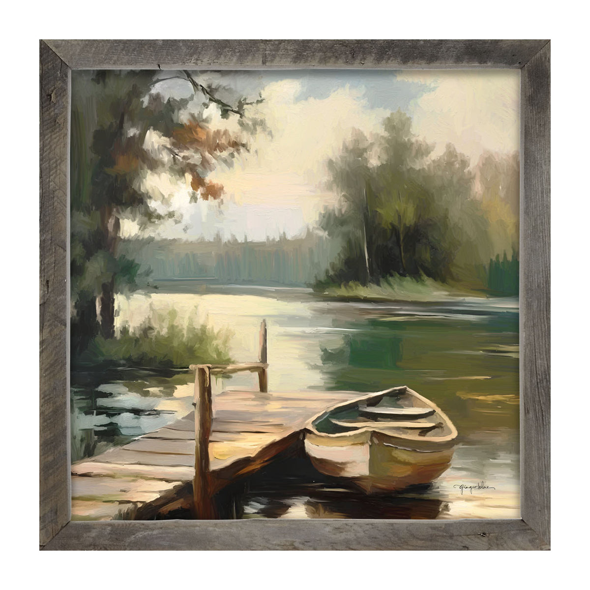 Dockside View - Framed art