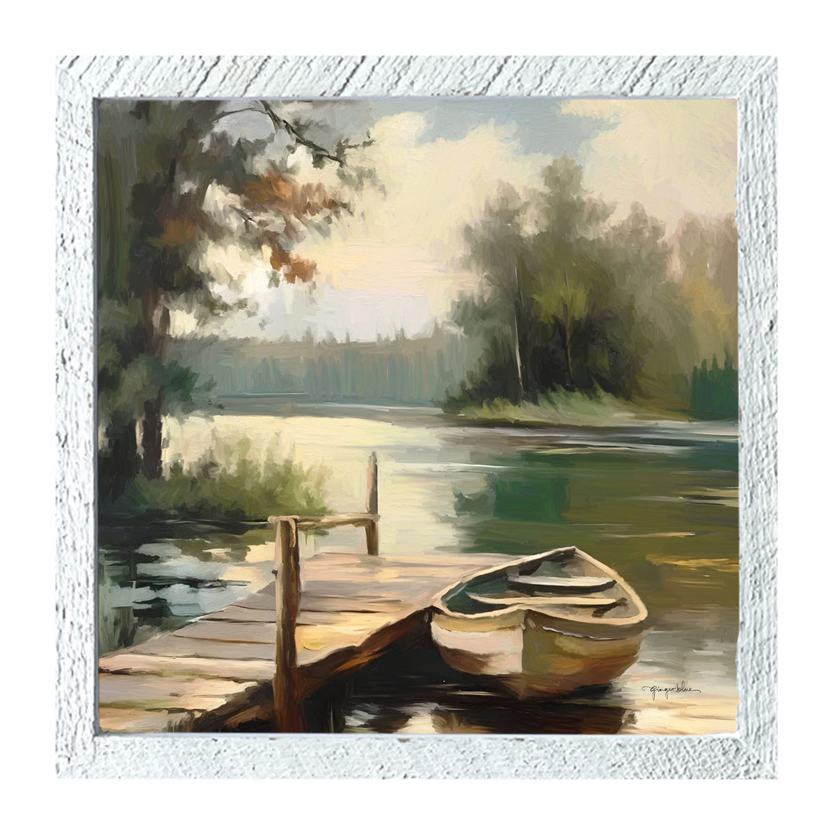 Dockside View - Framed art