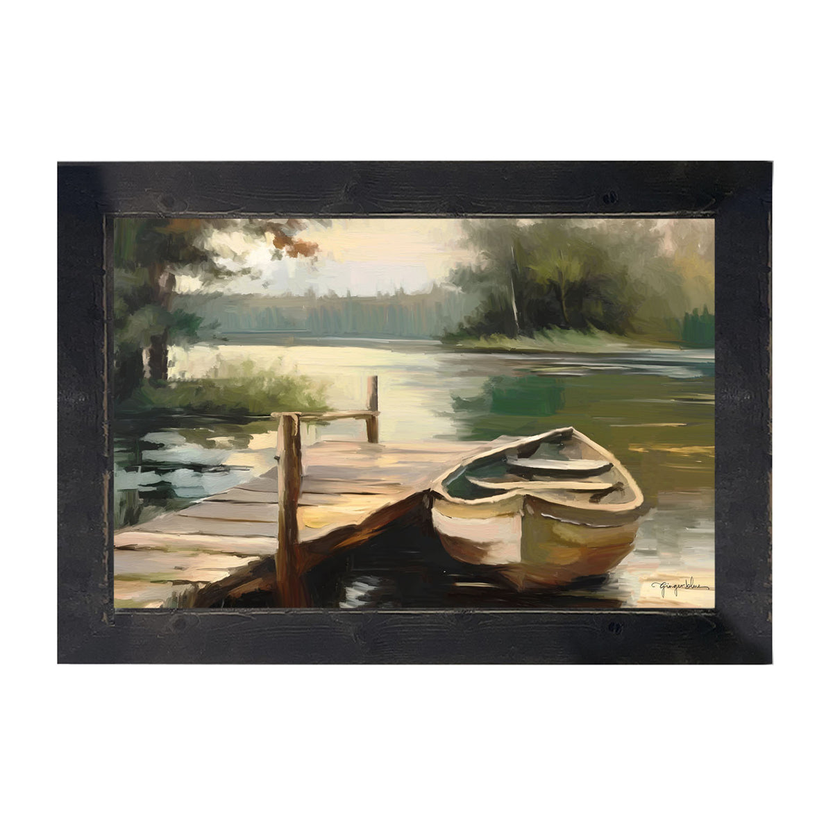 Dockside View - Framed art