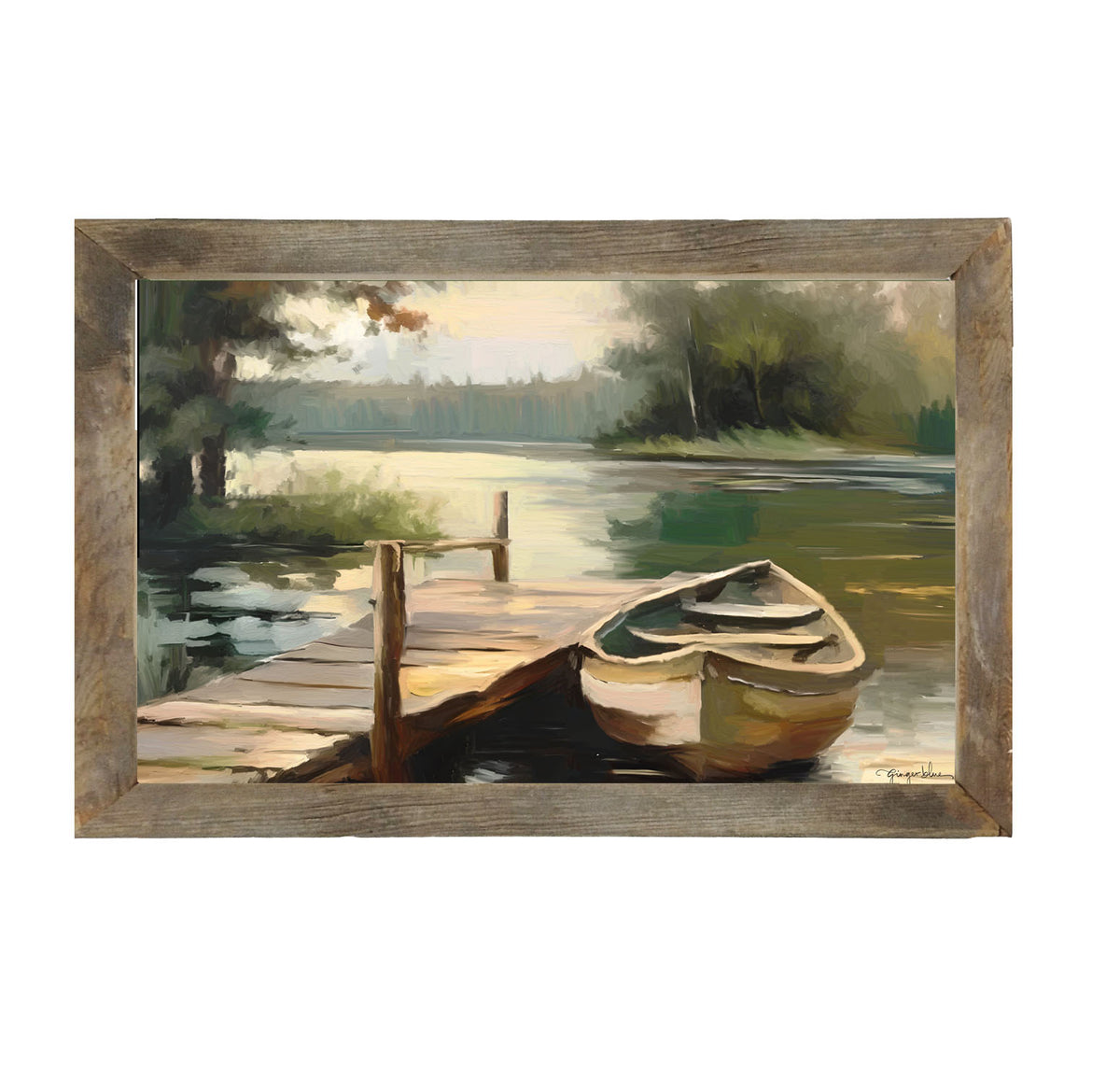 Dockside View - Framed art