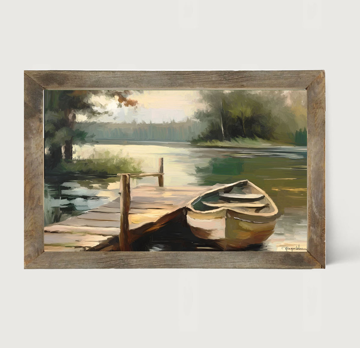 Dockside View - Framed art
