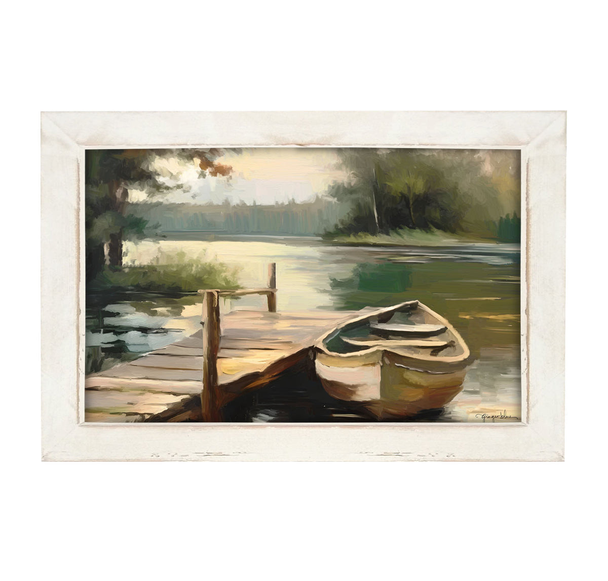 Dockside View - Framed art