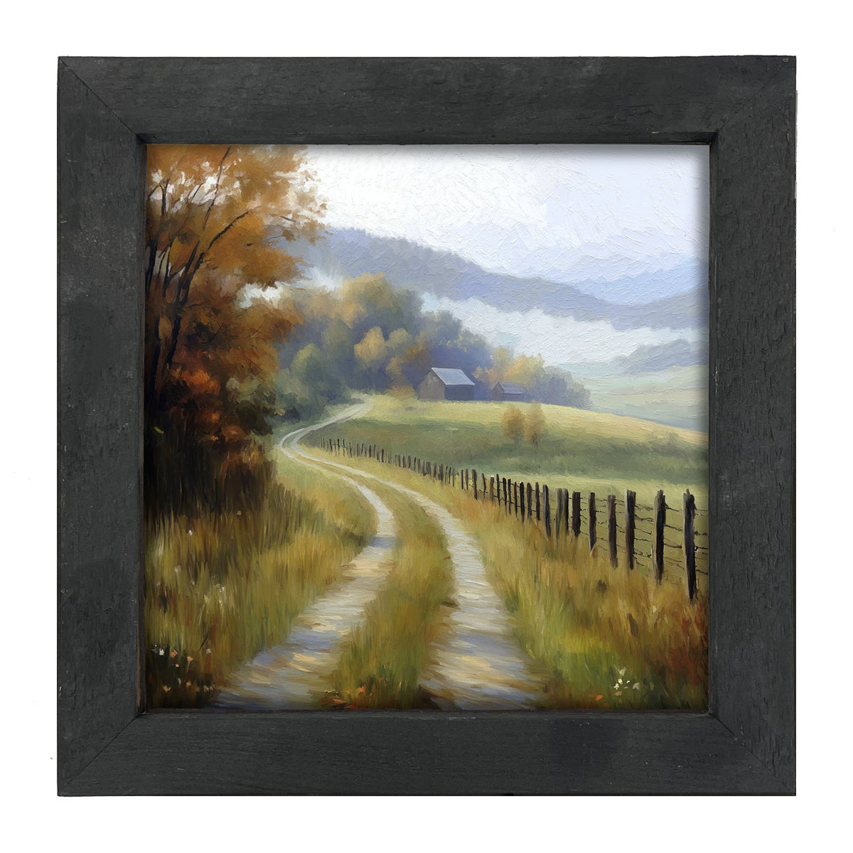 Meandering Country Road - Framed art
