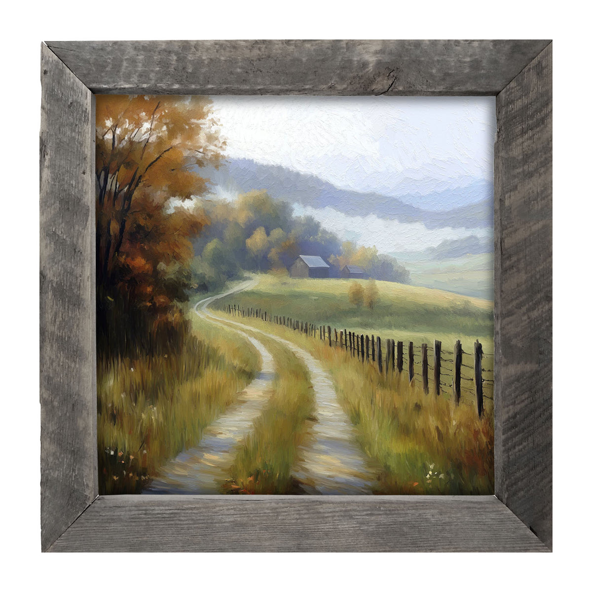 Meandering Country Road - Framed art